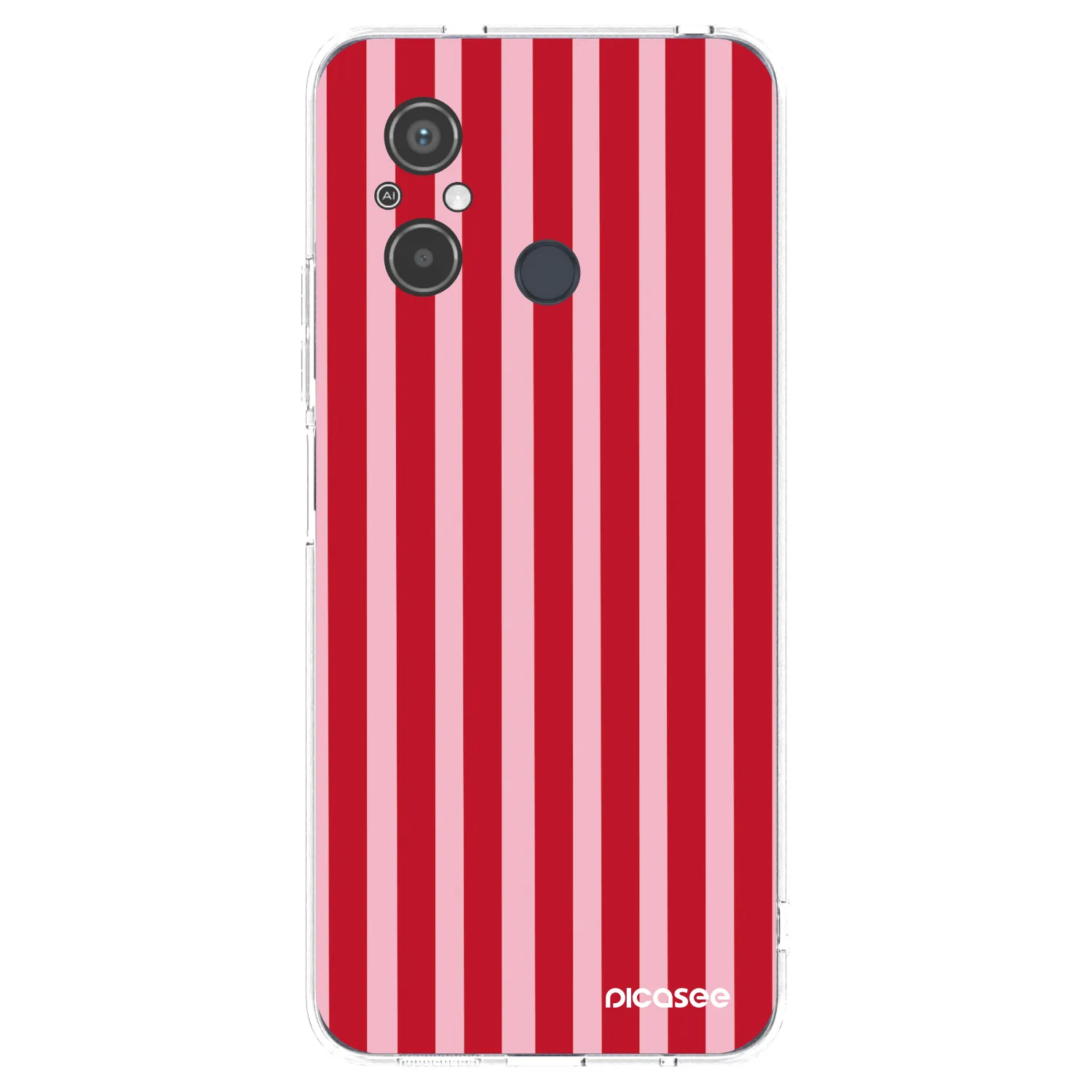 Picasee silikonowe przeźroczyste etui na Xiaomi Redmi 12C - Lines red