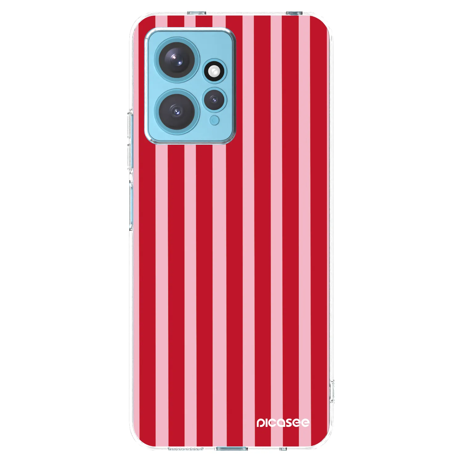 Picasee silikonowe przeźroczyste etui na Xiaomi Redmi Note 12 4G - Lines red