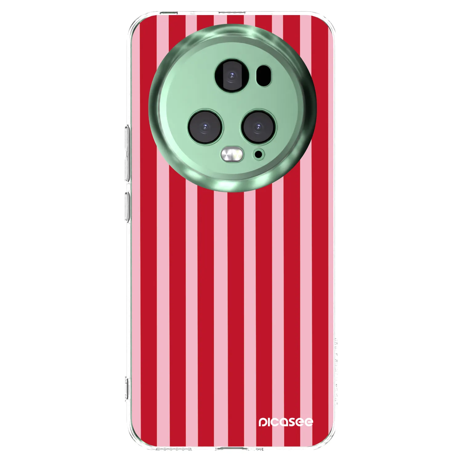 Picasee silikonowe przeźroczyste etui na Honor Magic5 Pro - Lines red