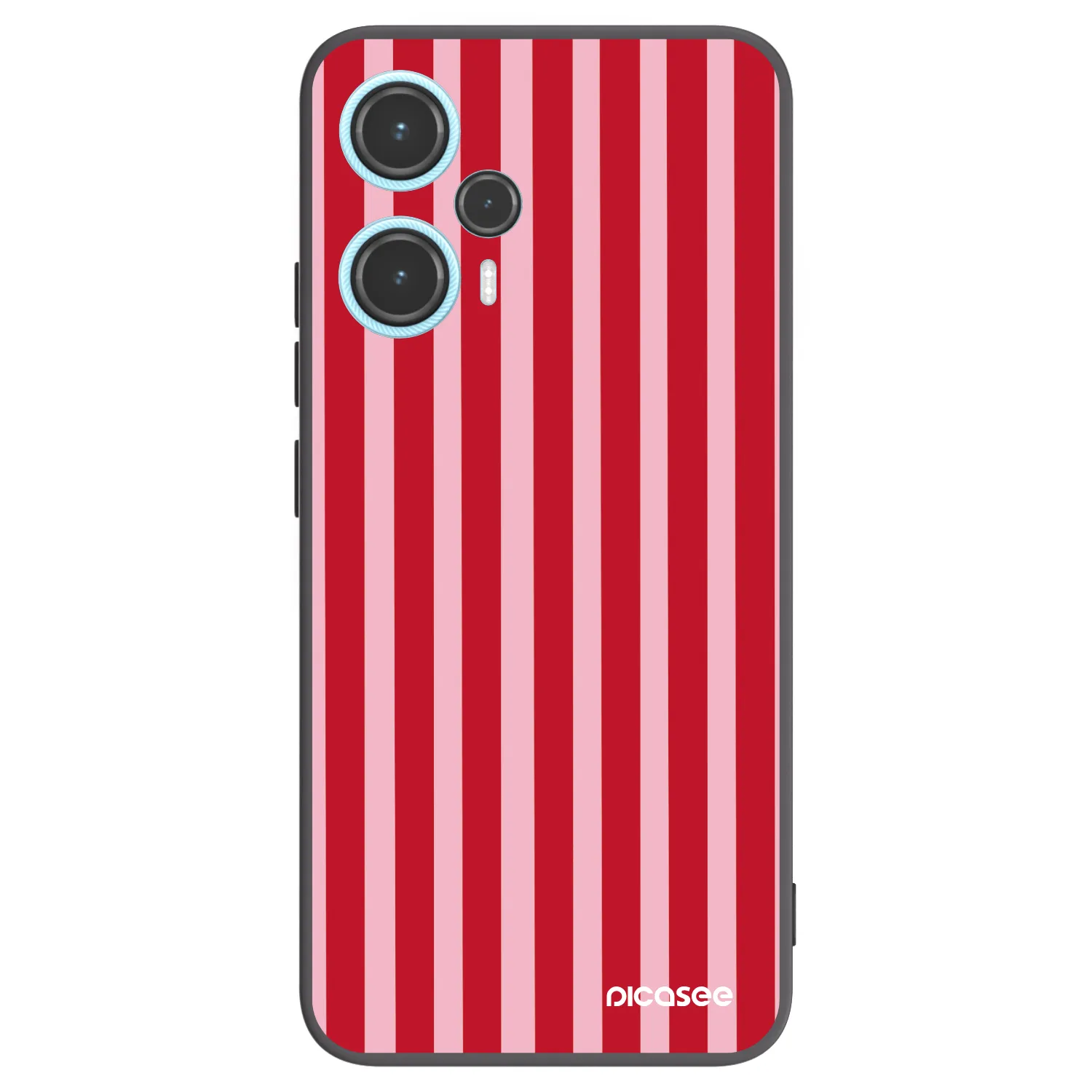 Picasee silikonowe czarne etui na Xiaomi Poco F5 - Lines red