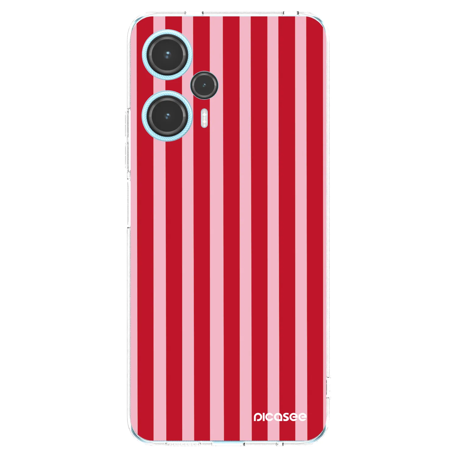 Picasee silikonowe przeźroczyste etui na Xiaomi Poco F5 - Lines red
