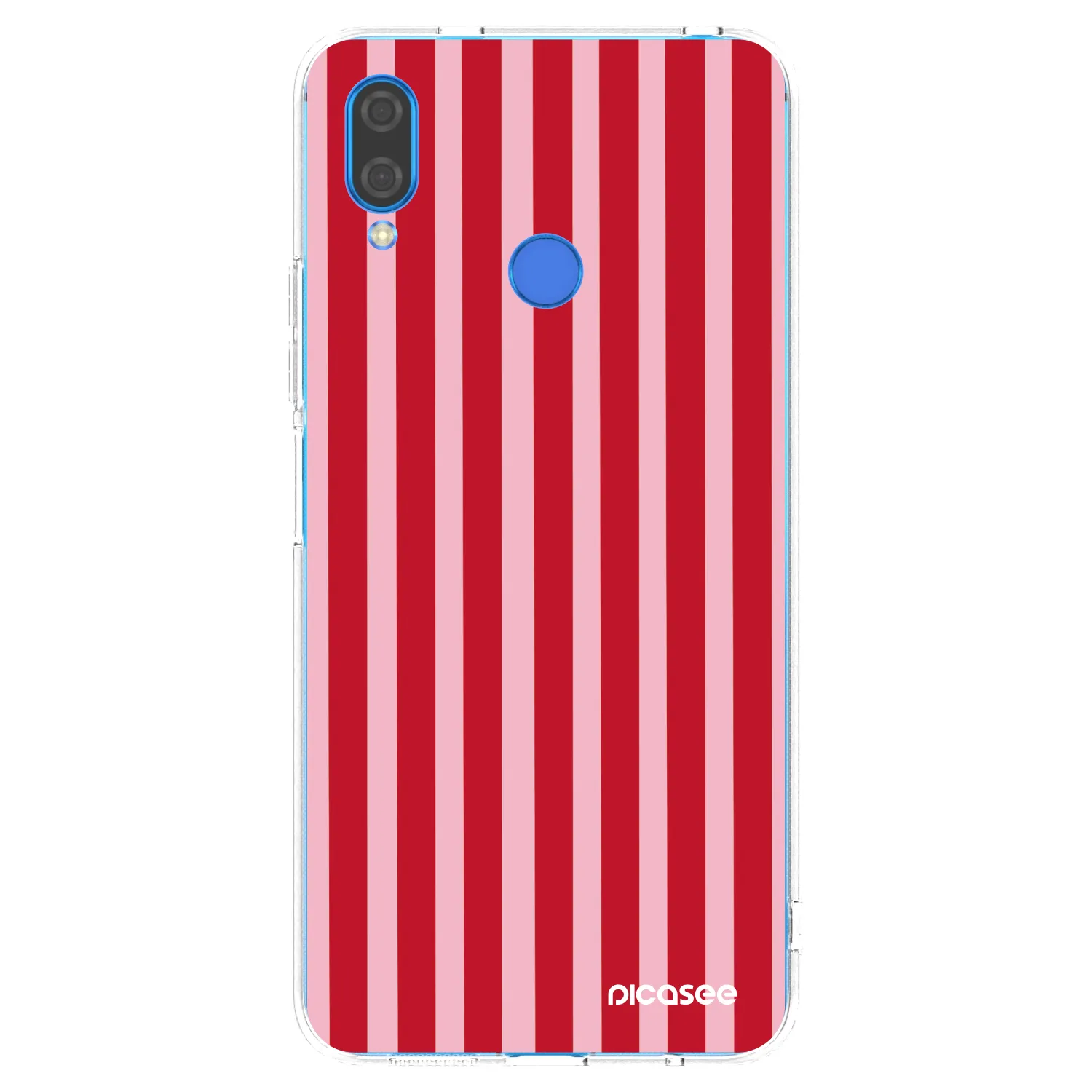 Picasee silikonowe przeźroczyste etui na Huawei Nova 3i - Lines red
