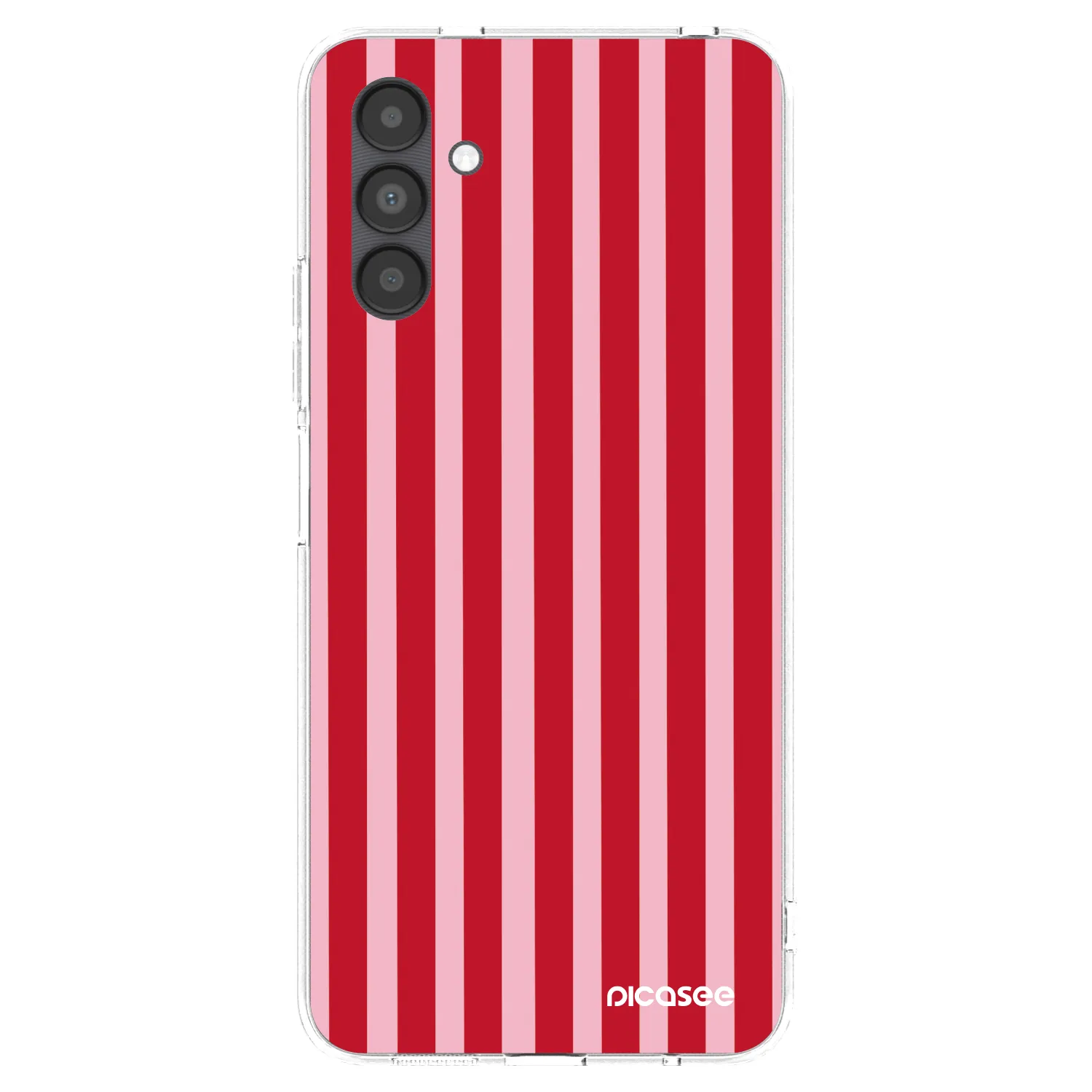 Picasee silikonowe przeźroczyste etui na Samsung Galaxy A04s A047F - Lines red