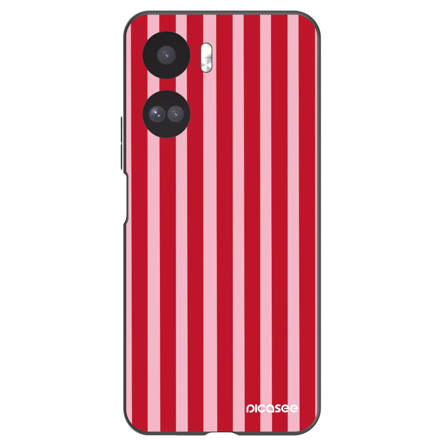 Picasee silikonowe czarne etui na Honor 90 Lite 5G - Lines red