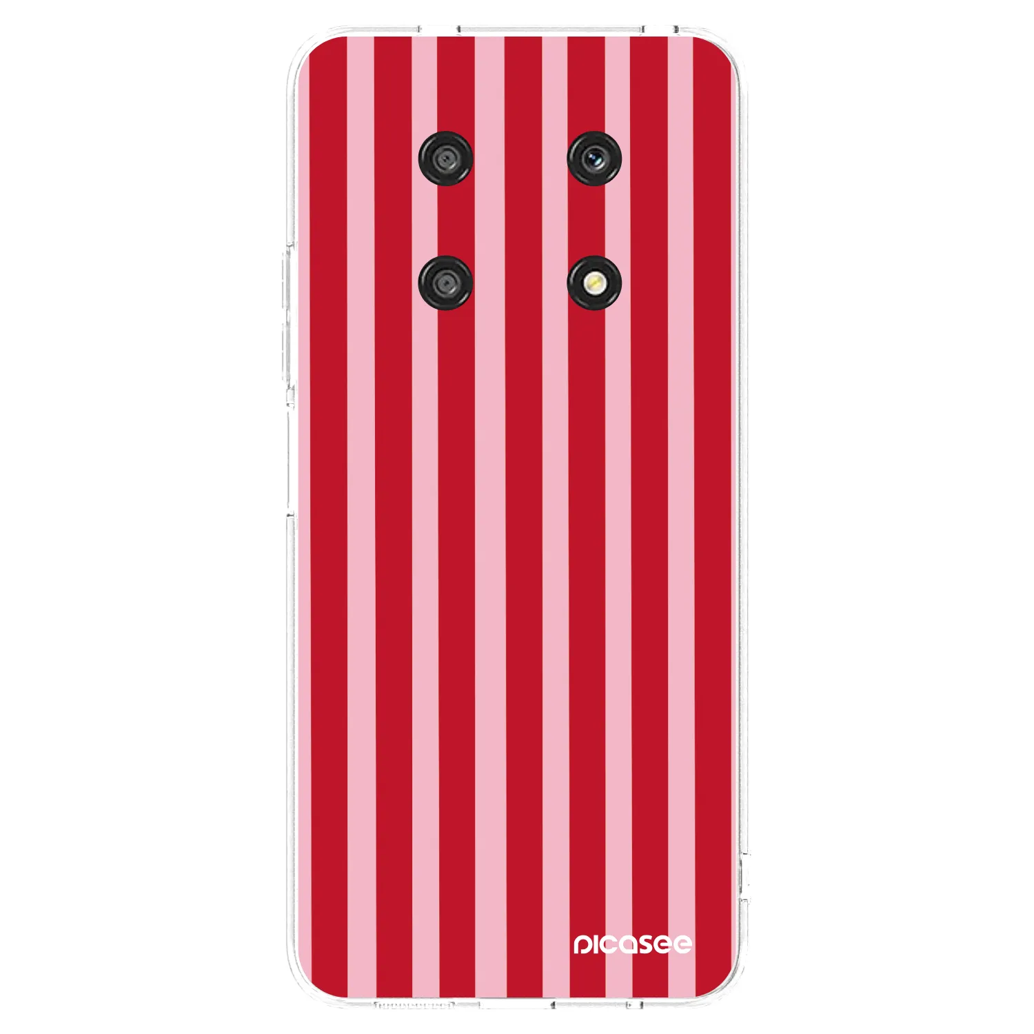 Picasee silikonowe przeźroczyste etui na Honor Magic4 Lite 5G - Lines red