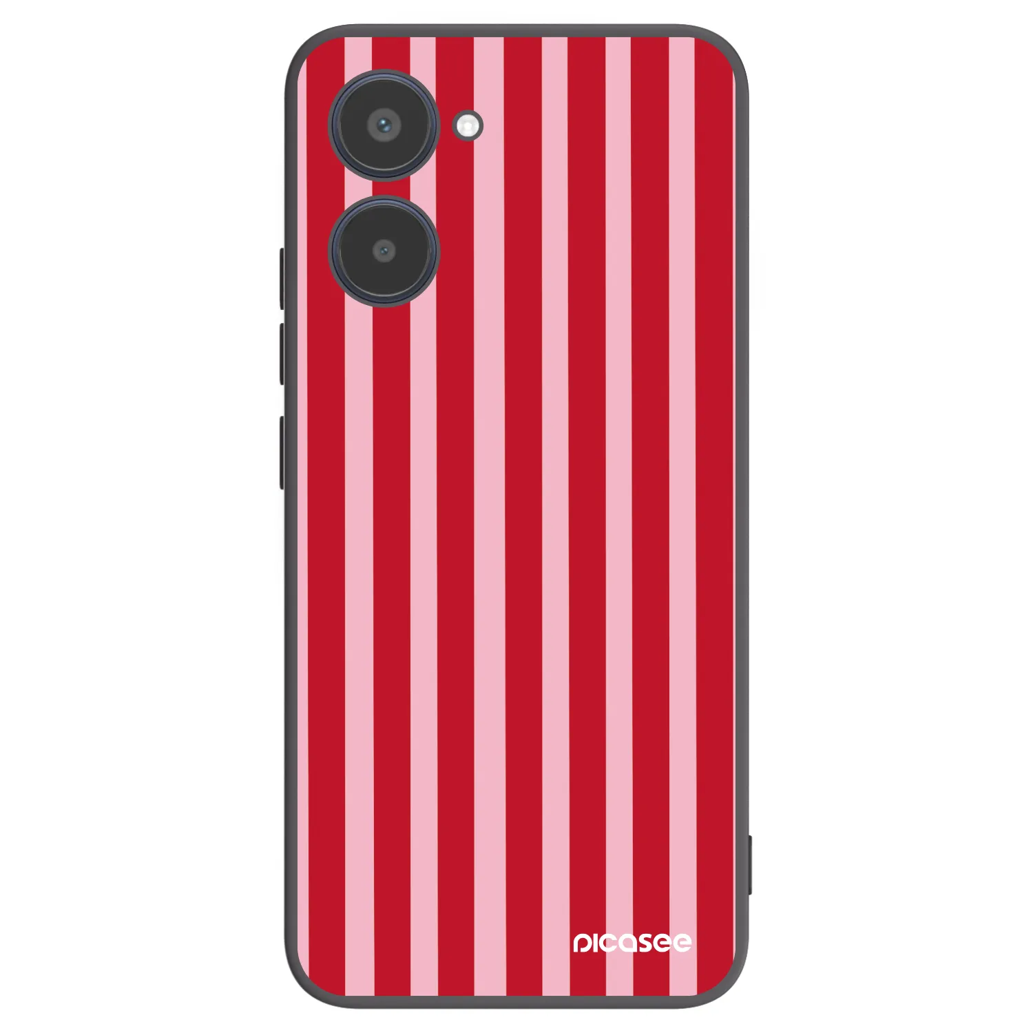 Picasee silikonowe czarne etui na Realme 10 4G - Lines red