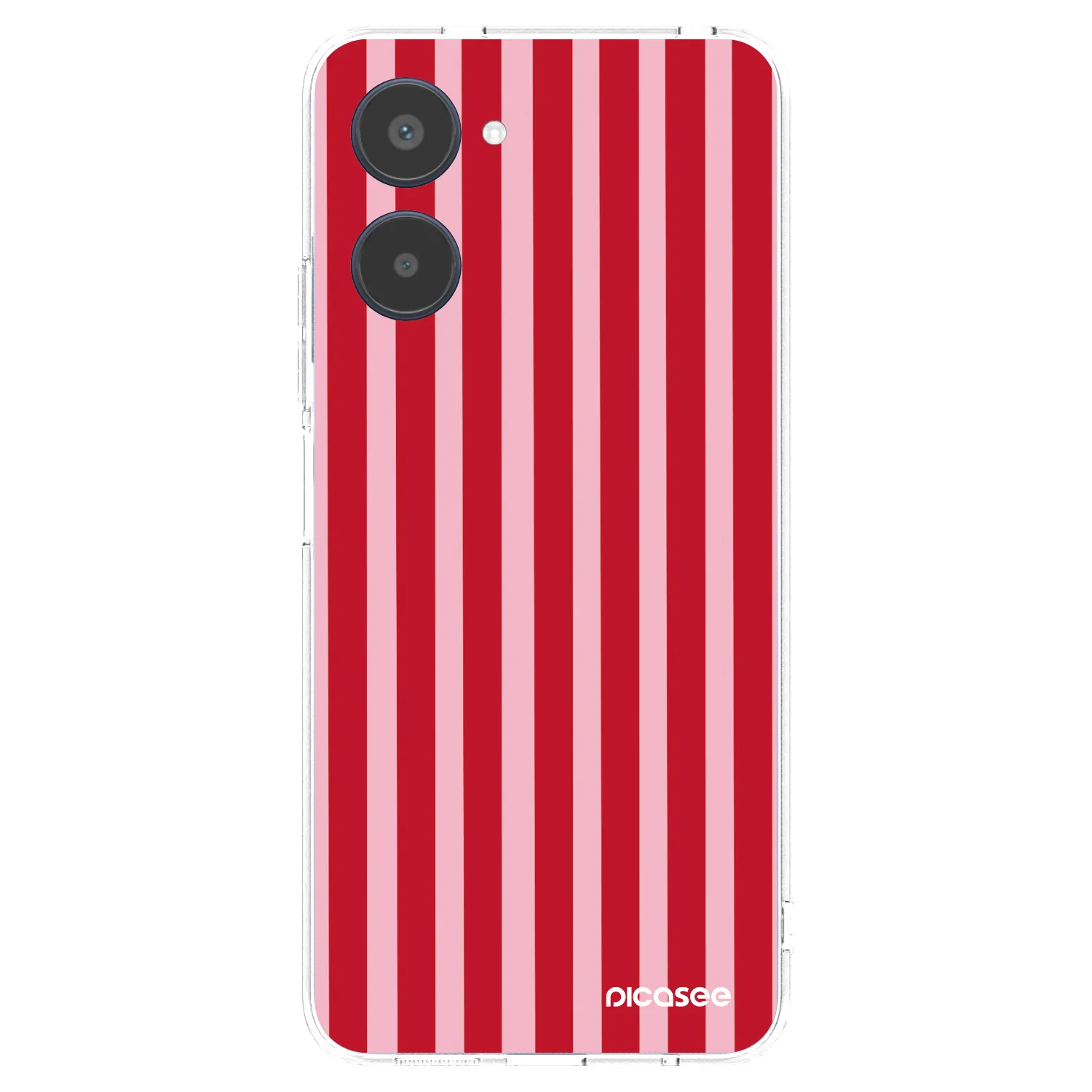 Picasee silikonowe przeźroczyste etui na Realme 10 4G - Lines red