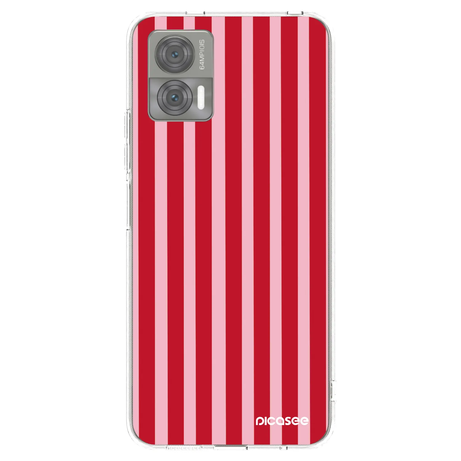 Picasee silikonowe przeźroczyste etui na Motorola Edge 30 Neo - Lines red