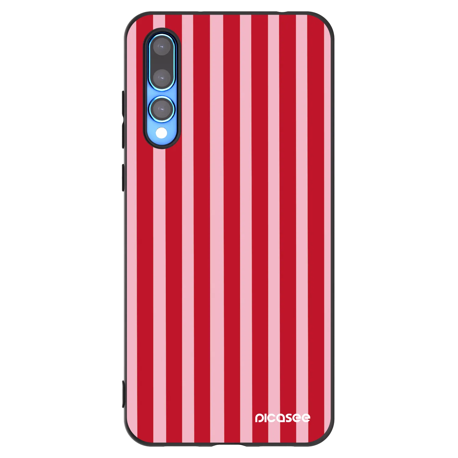 Picasee silikonowe czarne etui na Huawei P20 Pro - Lines red