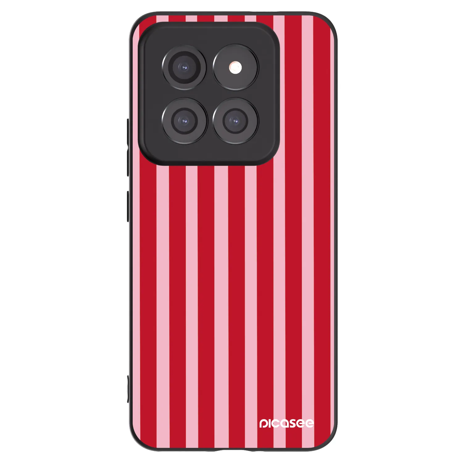 Picasee silikonowe czarne etui na Xiaomi 14 Pro - Lines red