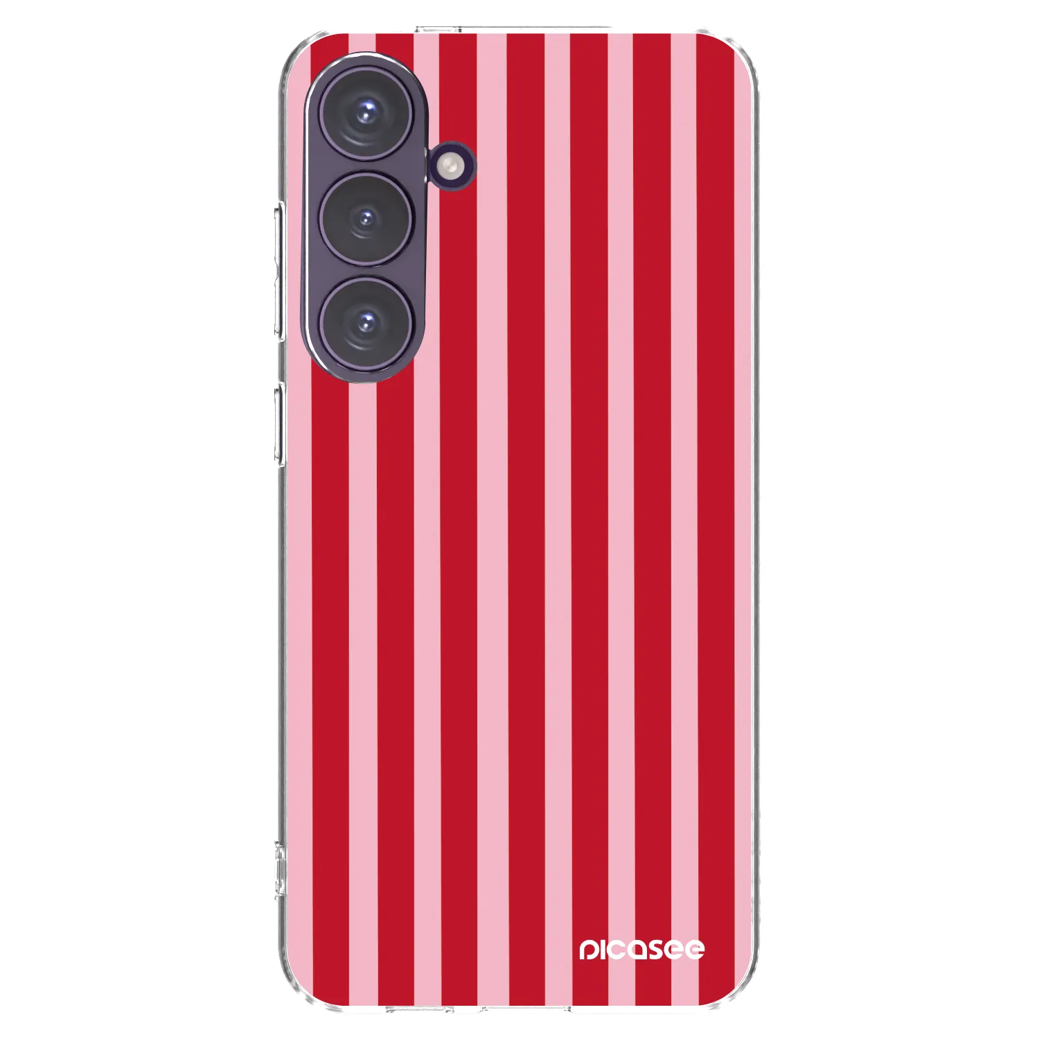 Picasee silikonowe przeźroczyste etui na Samsung Galaxy S24+ S926B 5G - Lines red