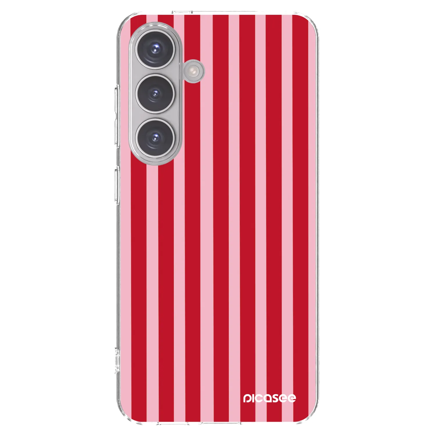 Picasee silikonowe przeźroczyste etui na Samsung Galaxy S24 S921B 5G - Lines red