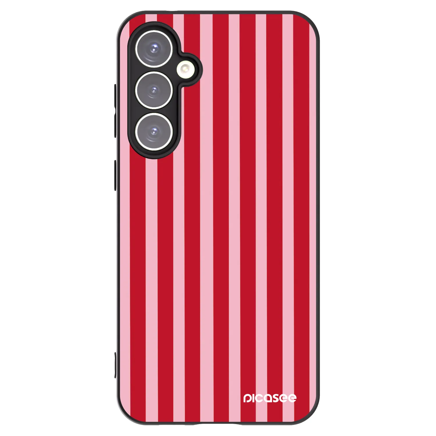 Picasee silikonowe czarne etui na Samsung Galaxy S23 FE S711B - Lines red