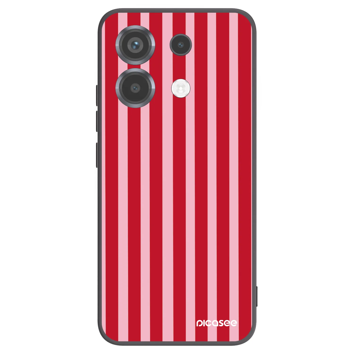 Picasee silikonowe czarne etui na Xiaomi Poco X6 - Lines red
