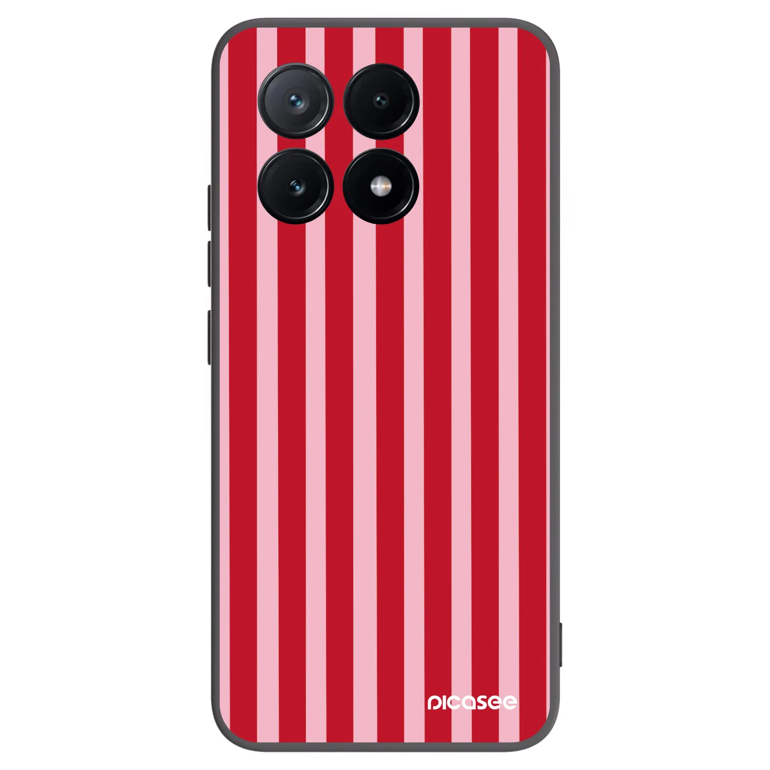 Picasee silikonowe czarne etui na Xiaomi Poco X6 Pro - Lines red