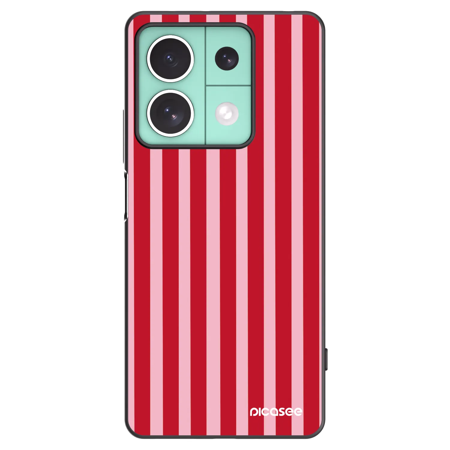 Picasee silikonowe czarne etui na Xiaomi Redmi Note 13 5G - Lines red