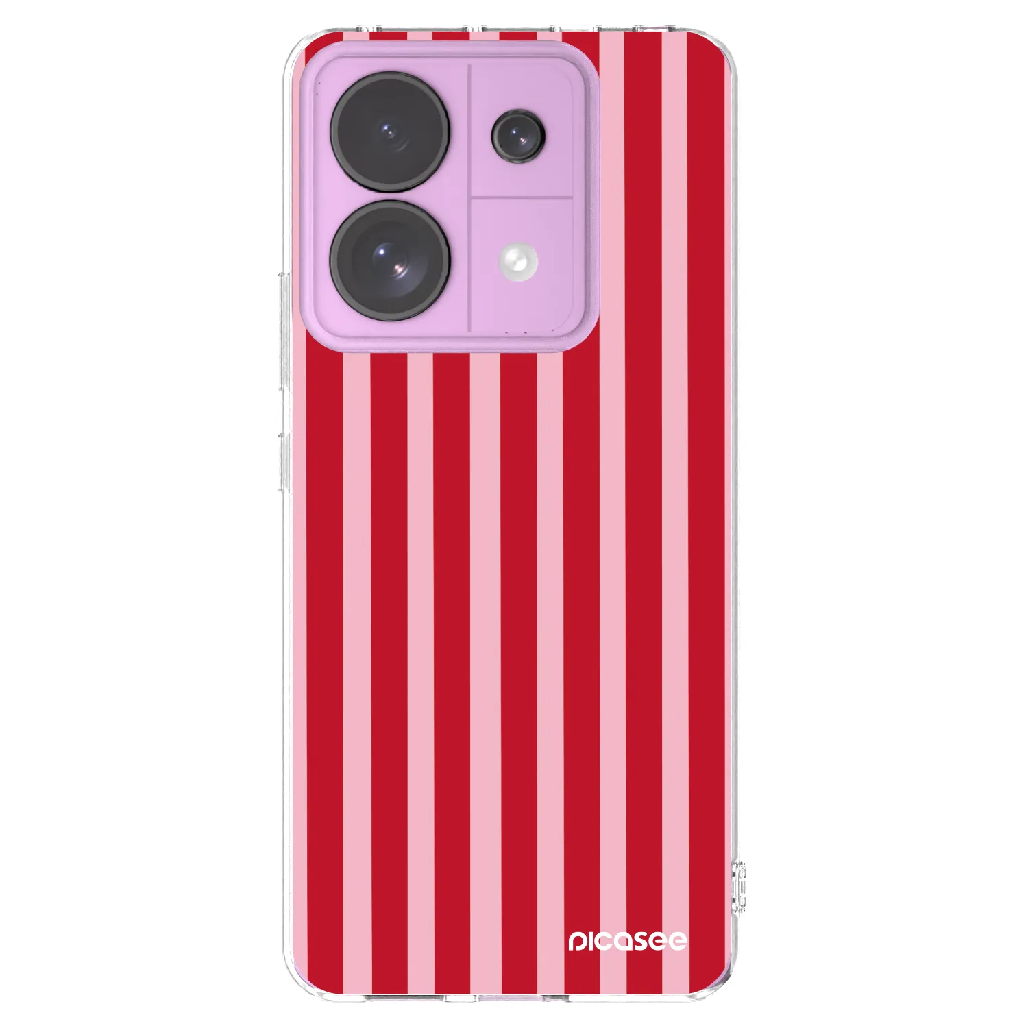 Picasee silikonowe przeźroczyste etui na Xiaomi Redmi Note 13 Pro 5G - Lines red