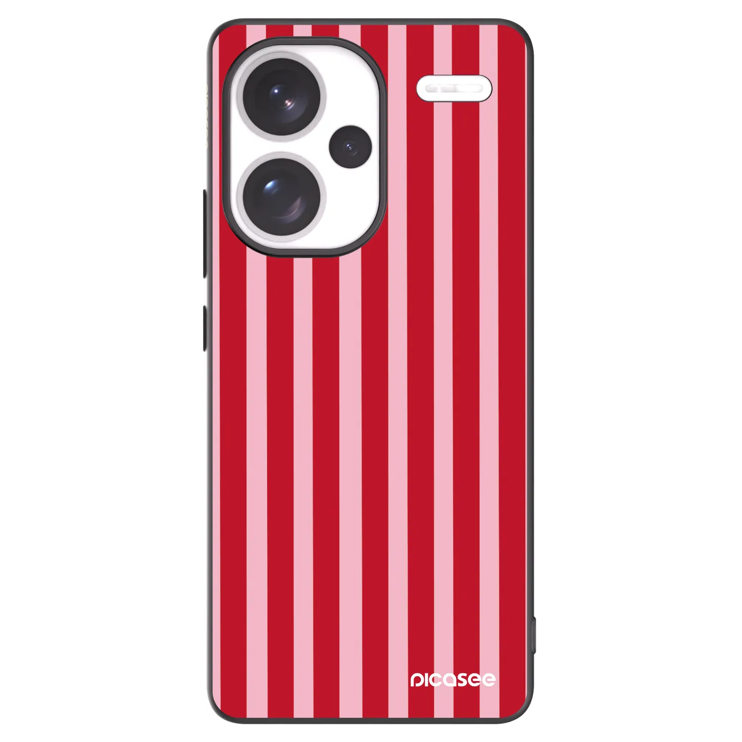 Picasee silikonowe czarne etui na Xiaomi Redmi Note 13 Pro+ 5G - Lines red
