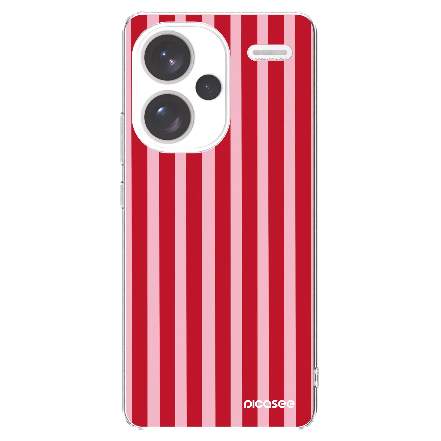 Picasee silikonowe przeźroczyste etui na Xiaomi Redmi Note 13 Pro+ 5G - Lines red