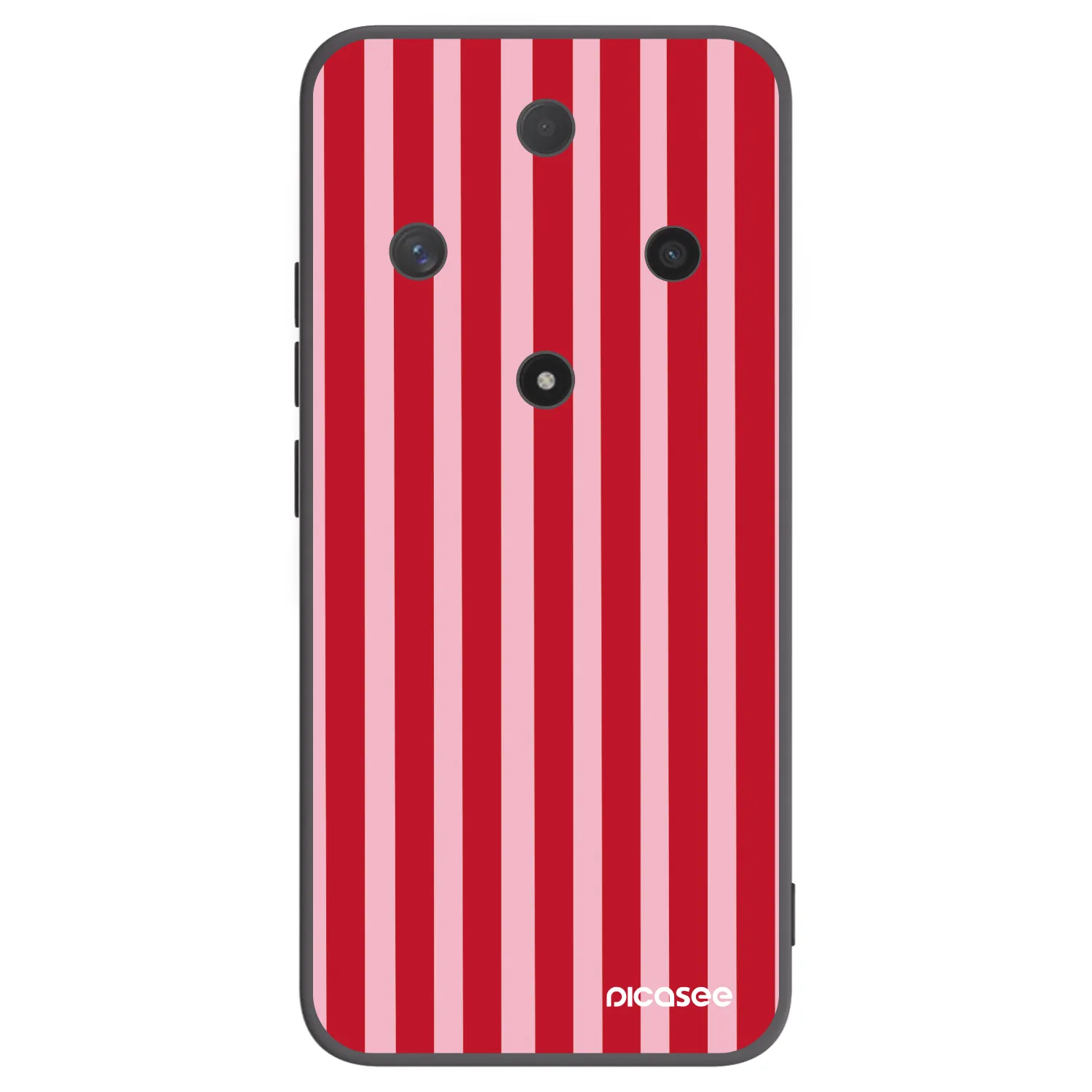 Picasee silikonowe czarne etui na Honor Magic6 Lite 5G - Lines red