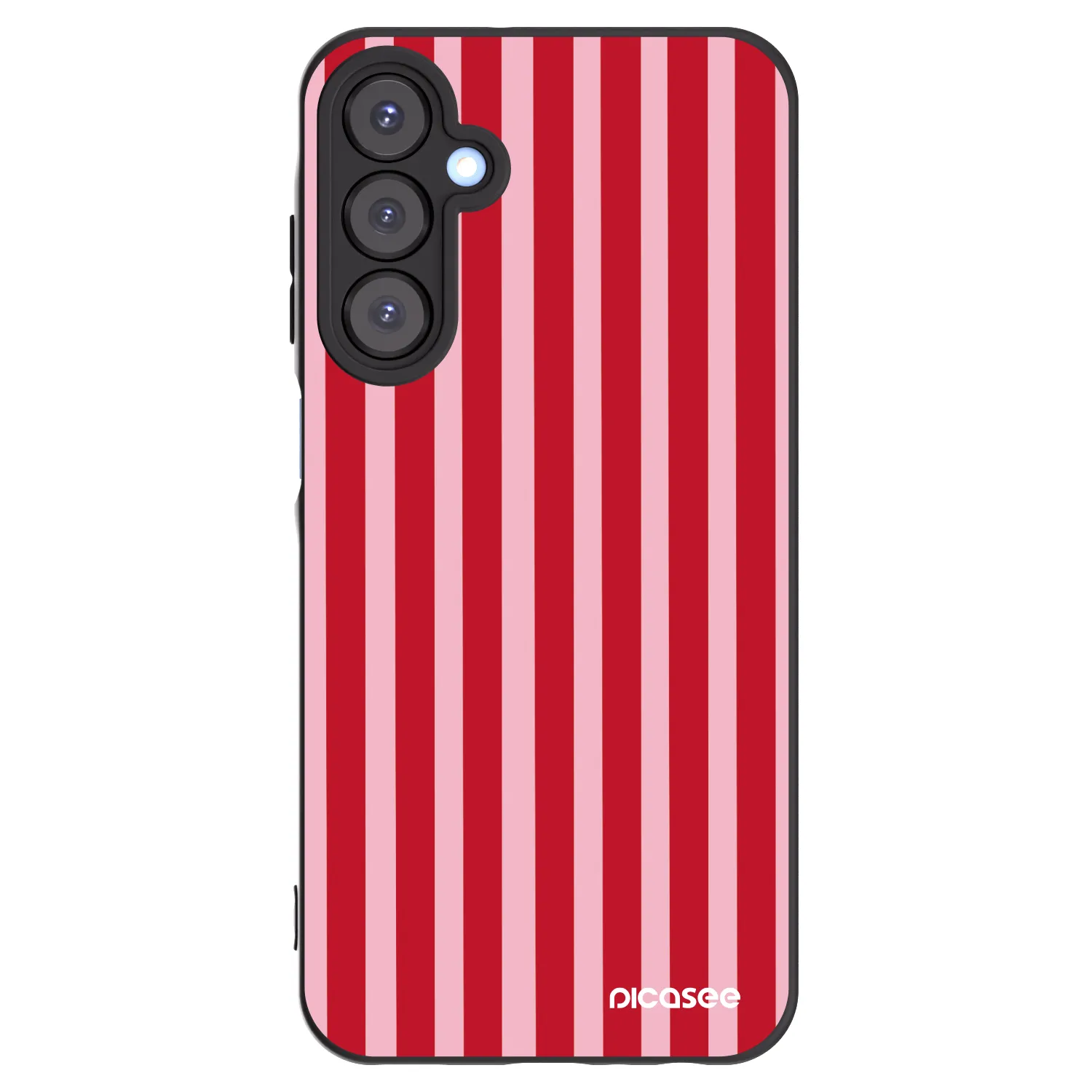 Picasee silikonowe czarne etui na Samsung Galaxy A25 A256B 5G - Lines red
