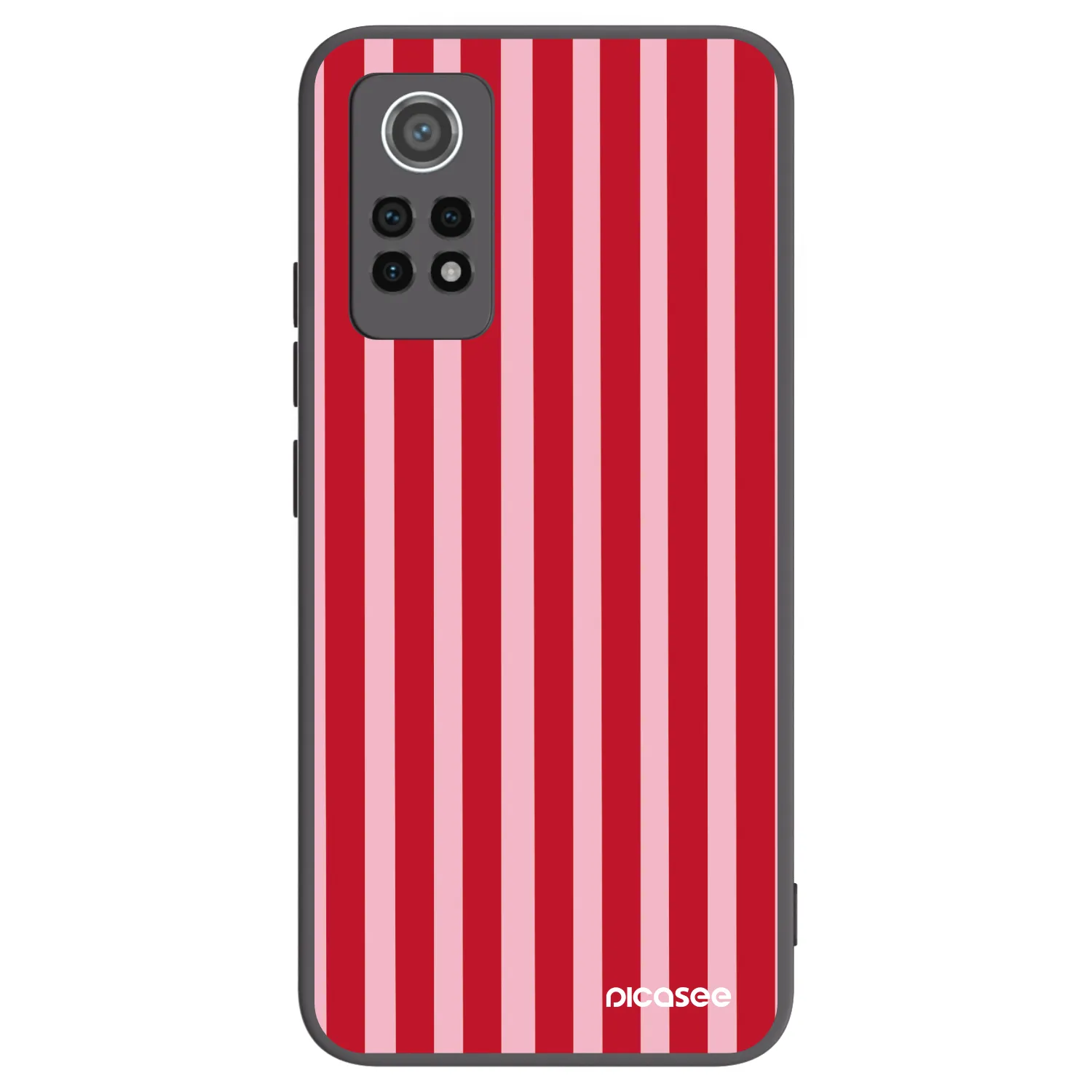 Picasee silikonowe czarne etui na Xiaomi Redmi Note 12 Pro 4G - Lines red