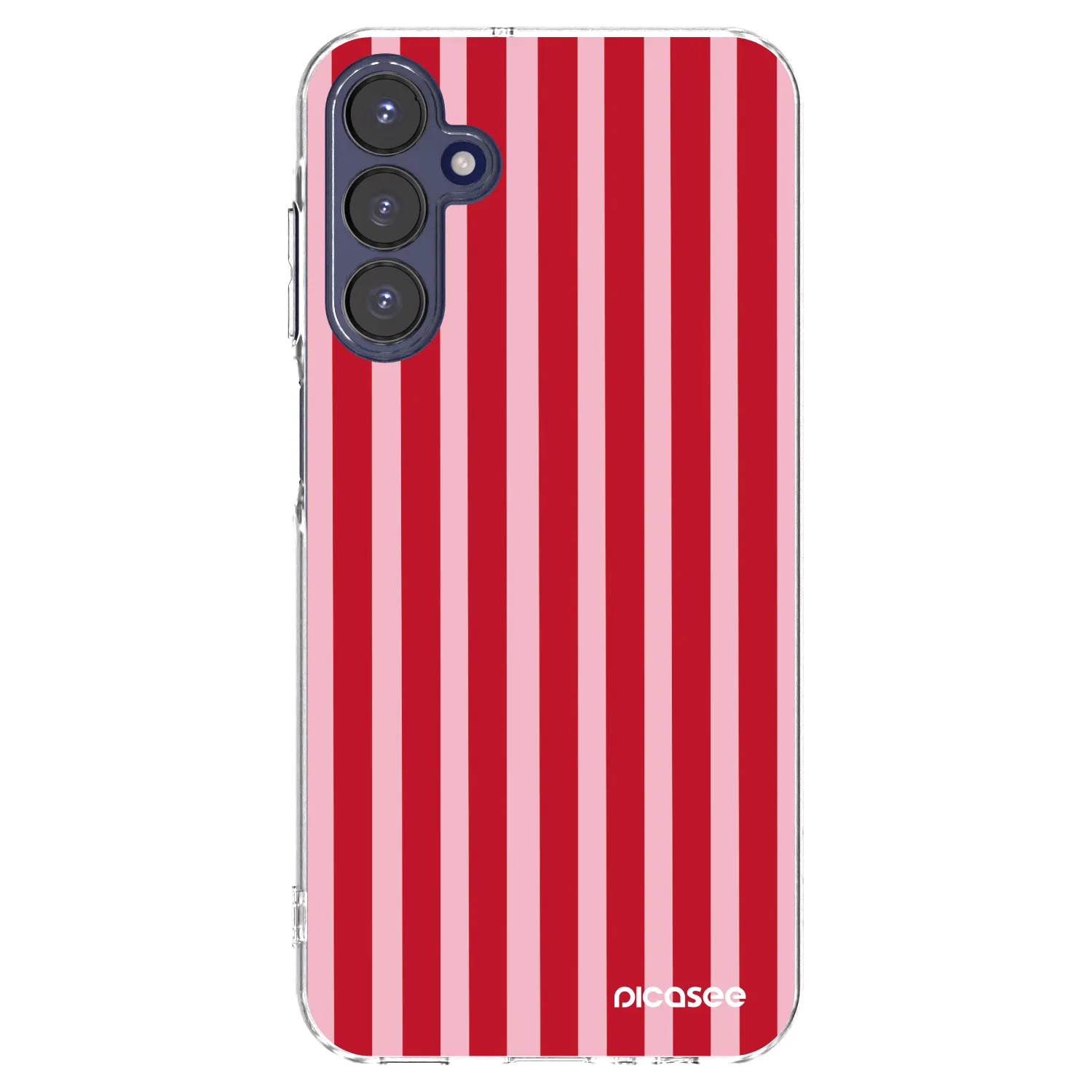Picasee silikonowe przeźroczyste etui na Samsung Galaxy A15 A155F 4G - Lines red