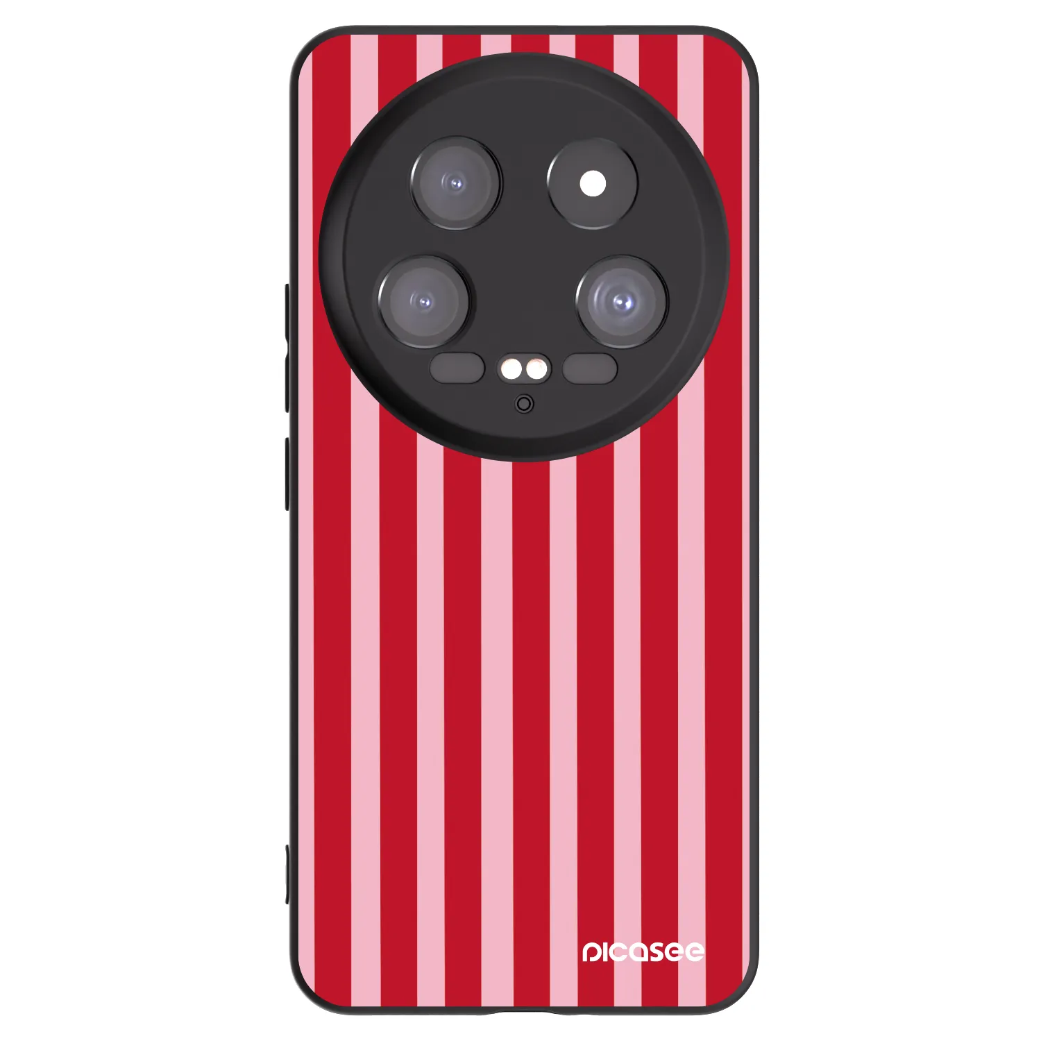 Picasee silikonowe czarne etui na Xiaomi 14 Ultra - Lines red