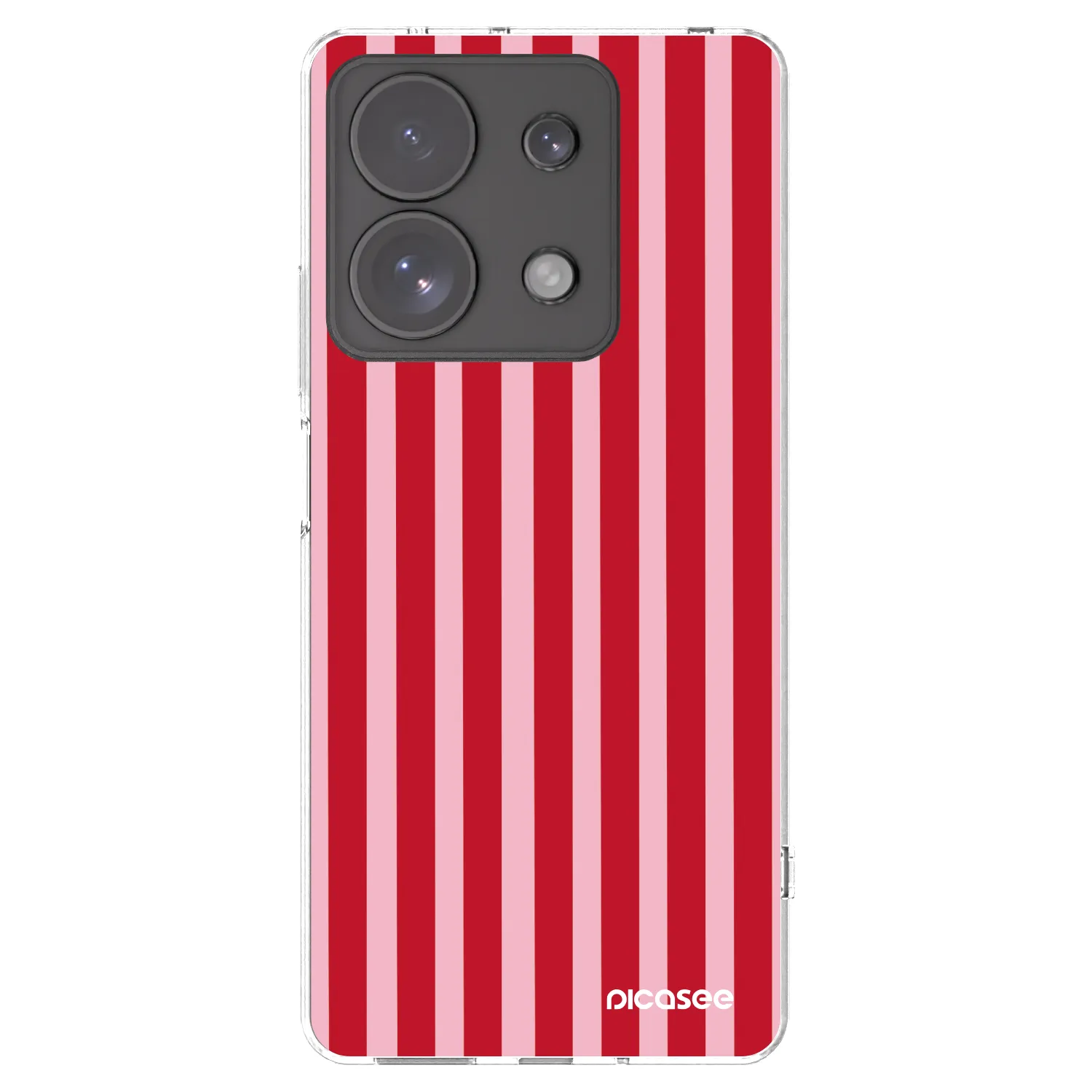Picasee silikonowe przeźroczyste etui na Xiaomi Redmi Note 13 Pro 4G - Lines red