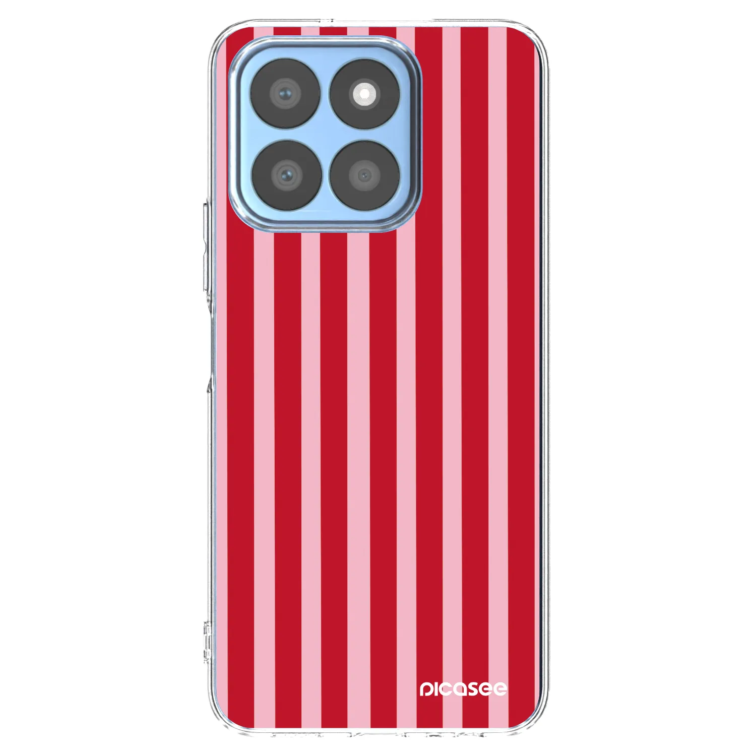 Picasee silikonowe przeźroczyste etui na Honor X8b - Lines red
