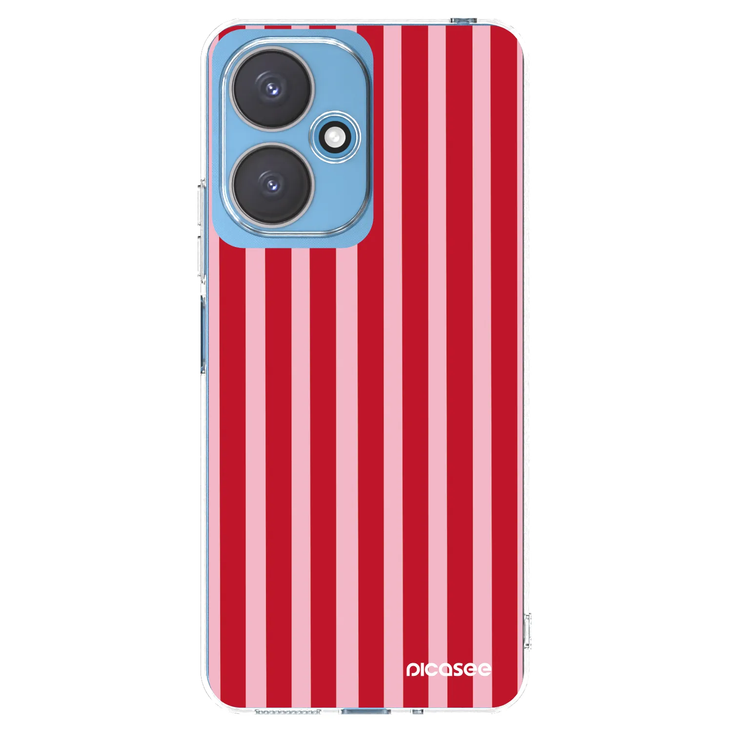 Picasee silikonowe przeźroczyste etui na Xiaomi Redmi 13C 5G - Lines red