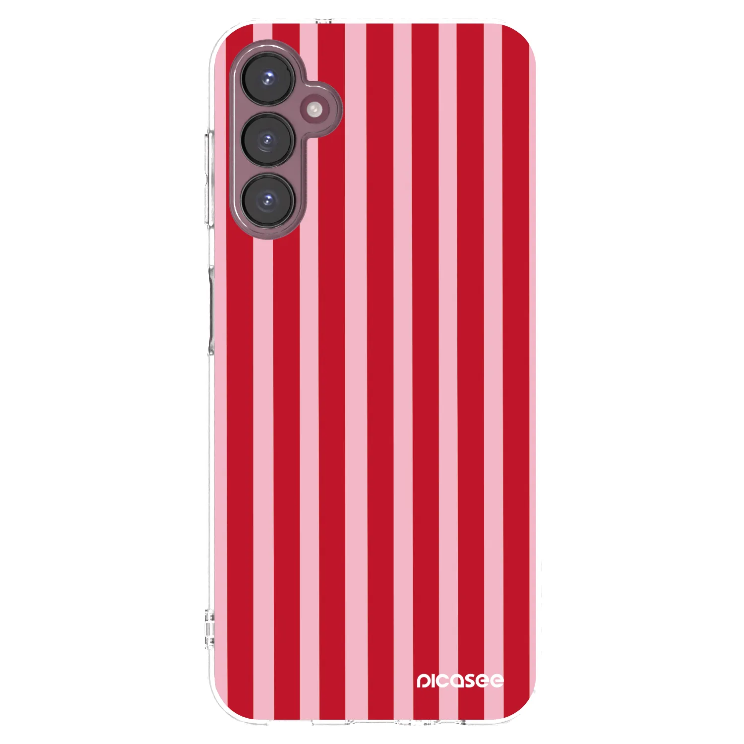 Picasee silikonowe przeźroczyste etui na Samsung Galaxy A05s A057G - Lines red