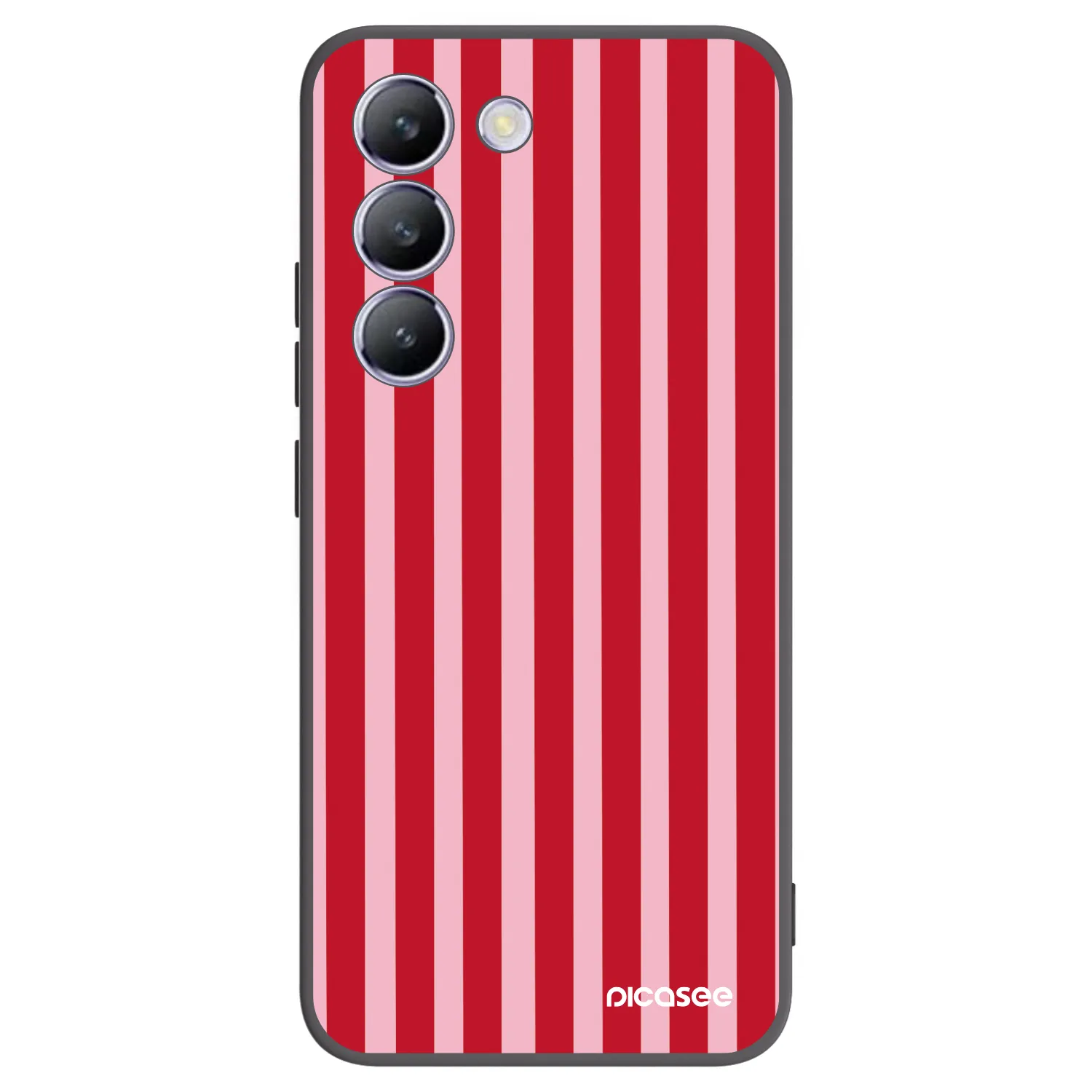 Picasee silikonowe czarne etui na Vivo V40 SE 5G - Lines red