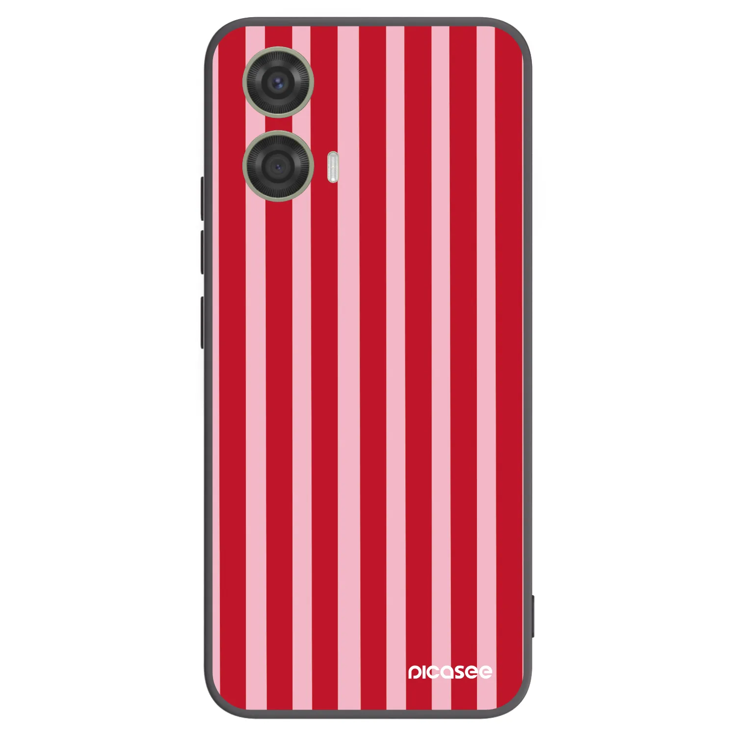 Picasee silikonowe czarne etui na Motorola Moto G24 - Lines red