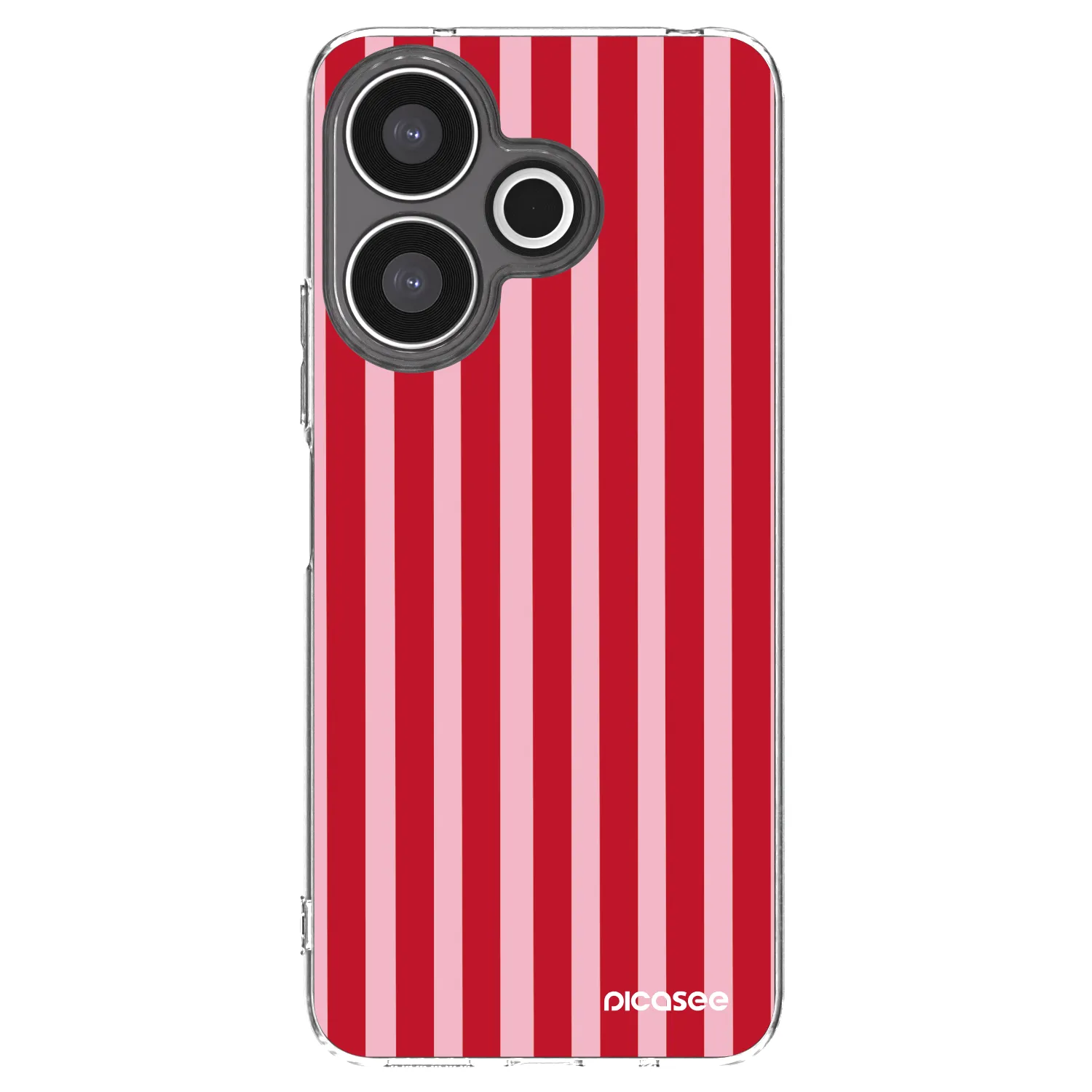 Picasee silikonowe przeźroczyste etui na Xiaomi Redmi 13 4G - Lines red