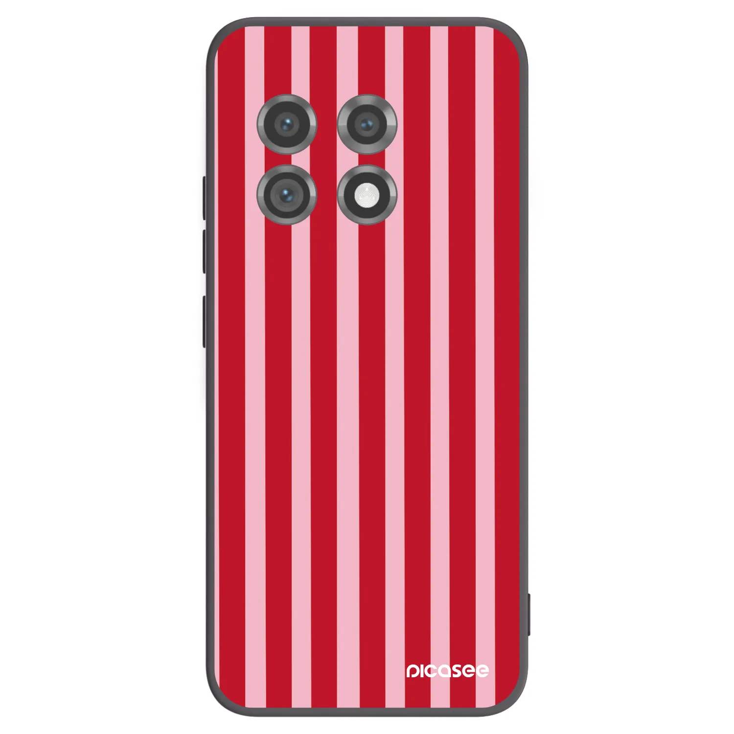 Picasee silikonowe czarne etui na OnePlus 11 5G - Lines red