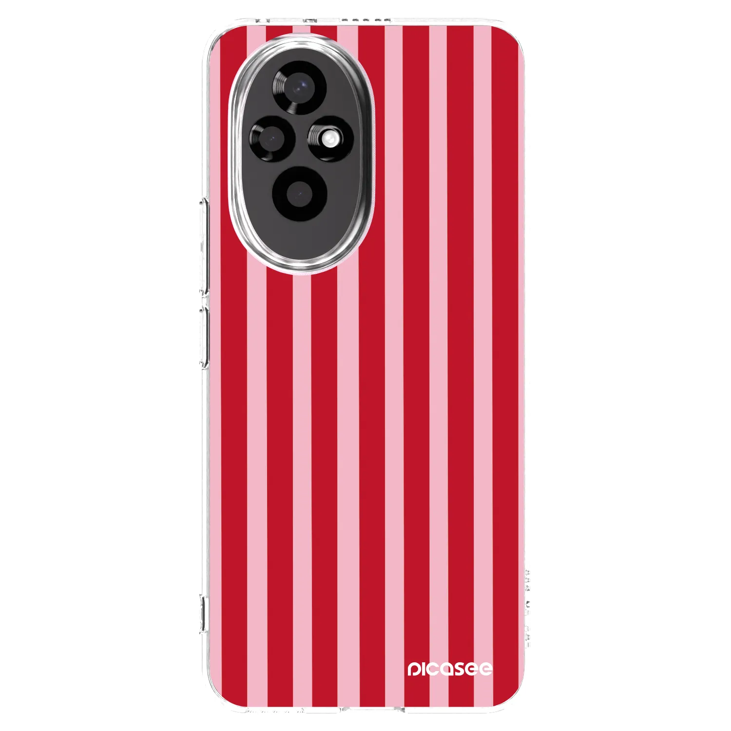 Picasee silikonowe przeźroczyste etui na Honor 200 Pro 5G - Lines red