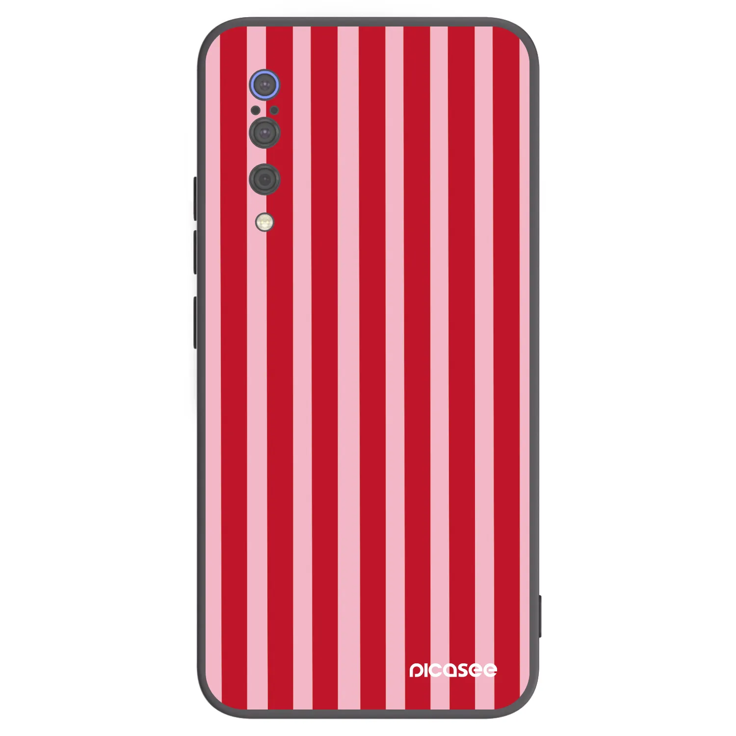 Picasee silikonowe czarne etui na Xiaomi Mi 9 - Lines red