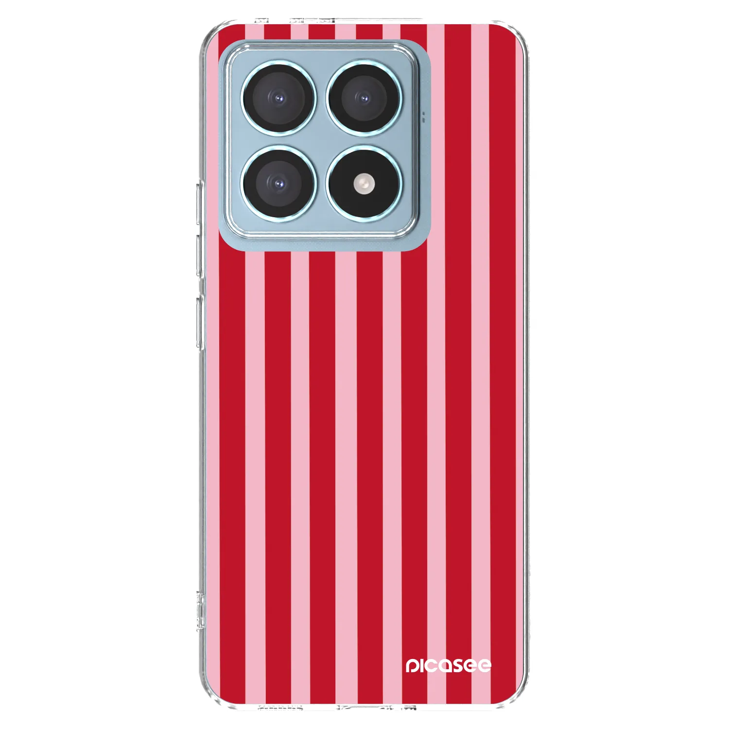 Picasee silikonowe przeźroczyste etui na Xiaomi 14T Pro - Lines red