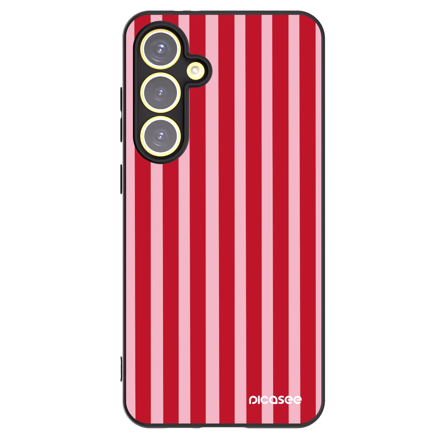 Picasee silikonowe czarne etui na Samsung Galaxy S24 FE S721B - Lines red