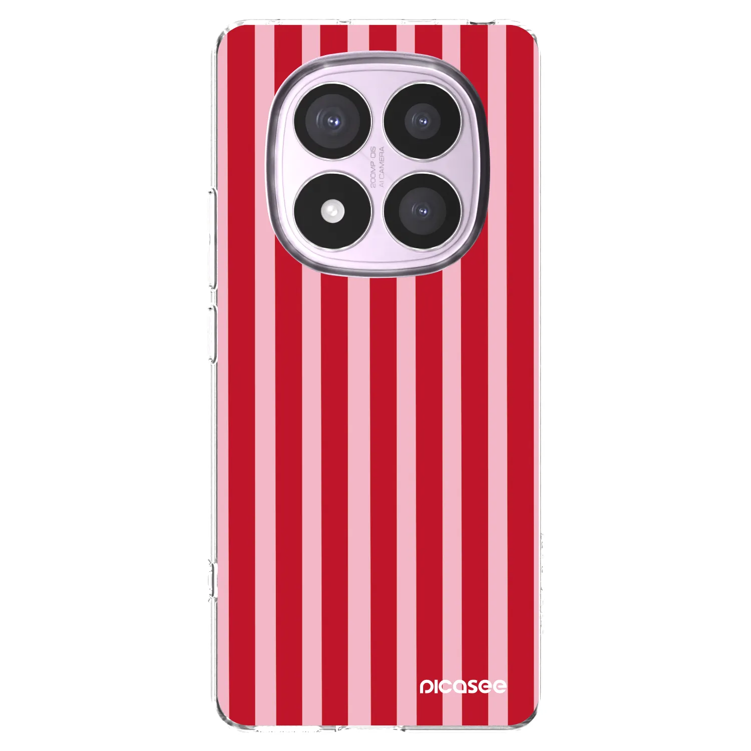 Picasee silikonowe przeźroczyste etui na Xiaomi Redmi Note 14 Pro 5G - Lines red