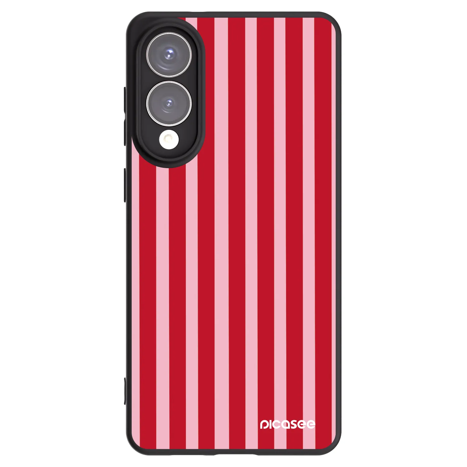 Picasee silikonowe czarne etui na Samsung Galaxy S25 Edge 5G - Lines red