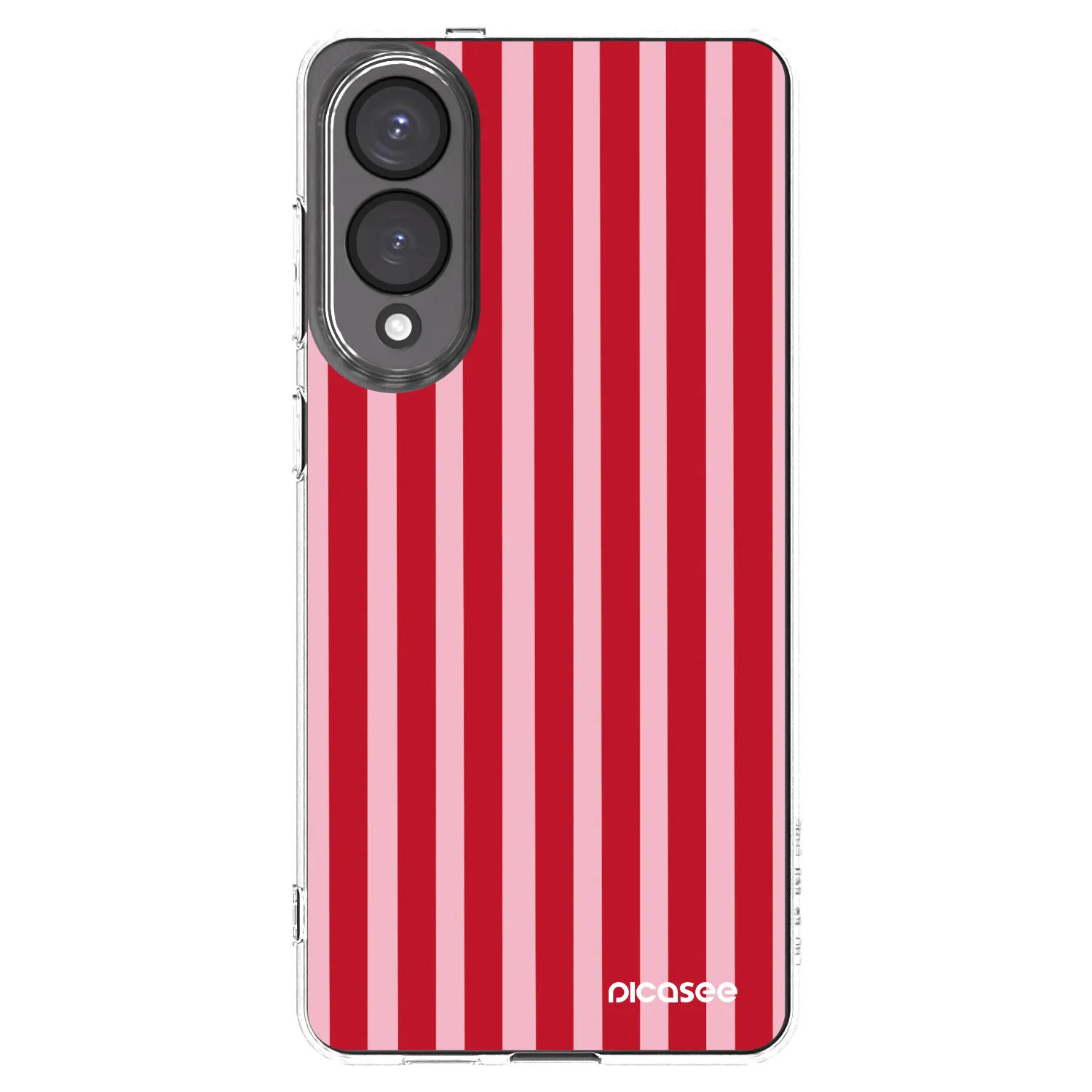 Picasee silikonowe przeźroczyste etui na Samsung Galaxy S25 Edge 5G - Lines red