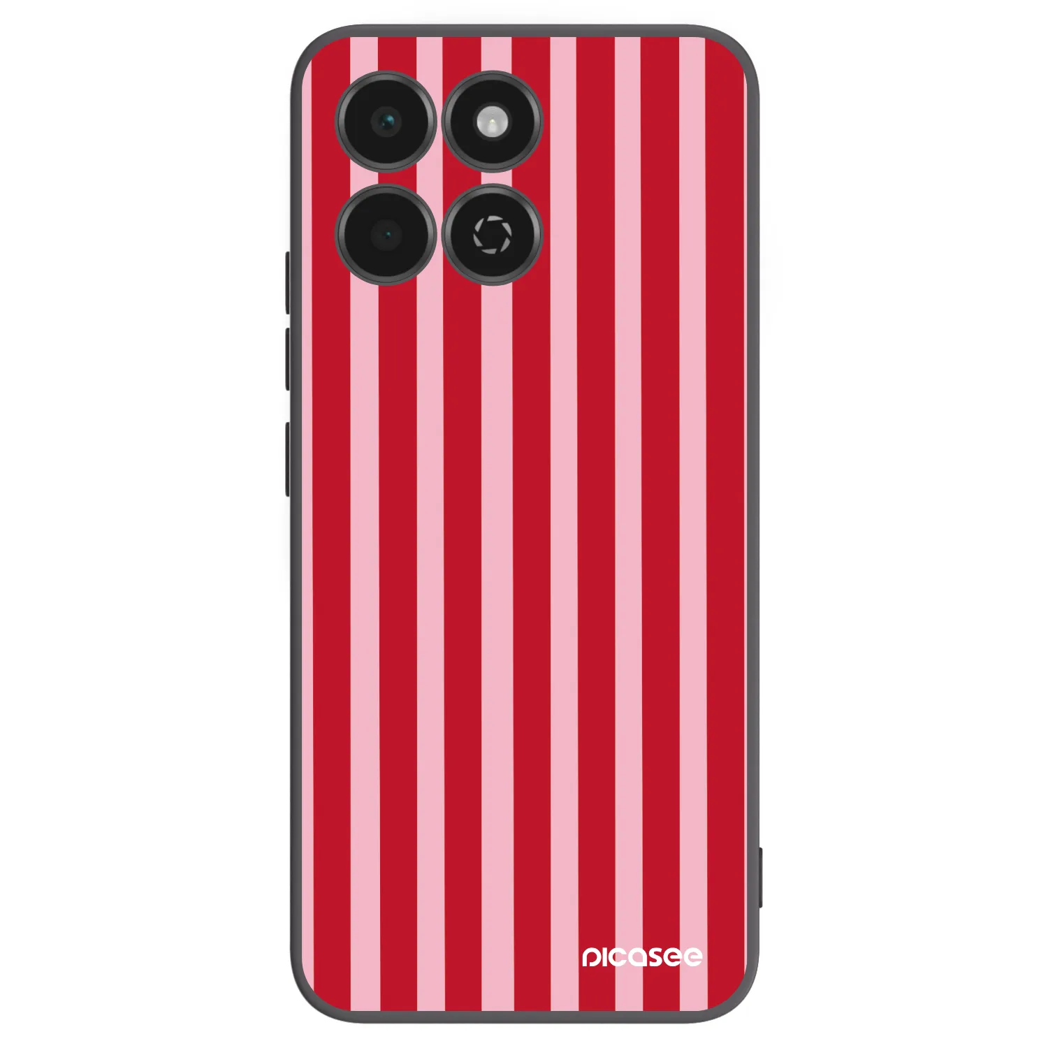 Picasee silikonowe czarne etui na Honor 200 Smart 5G - Lines red