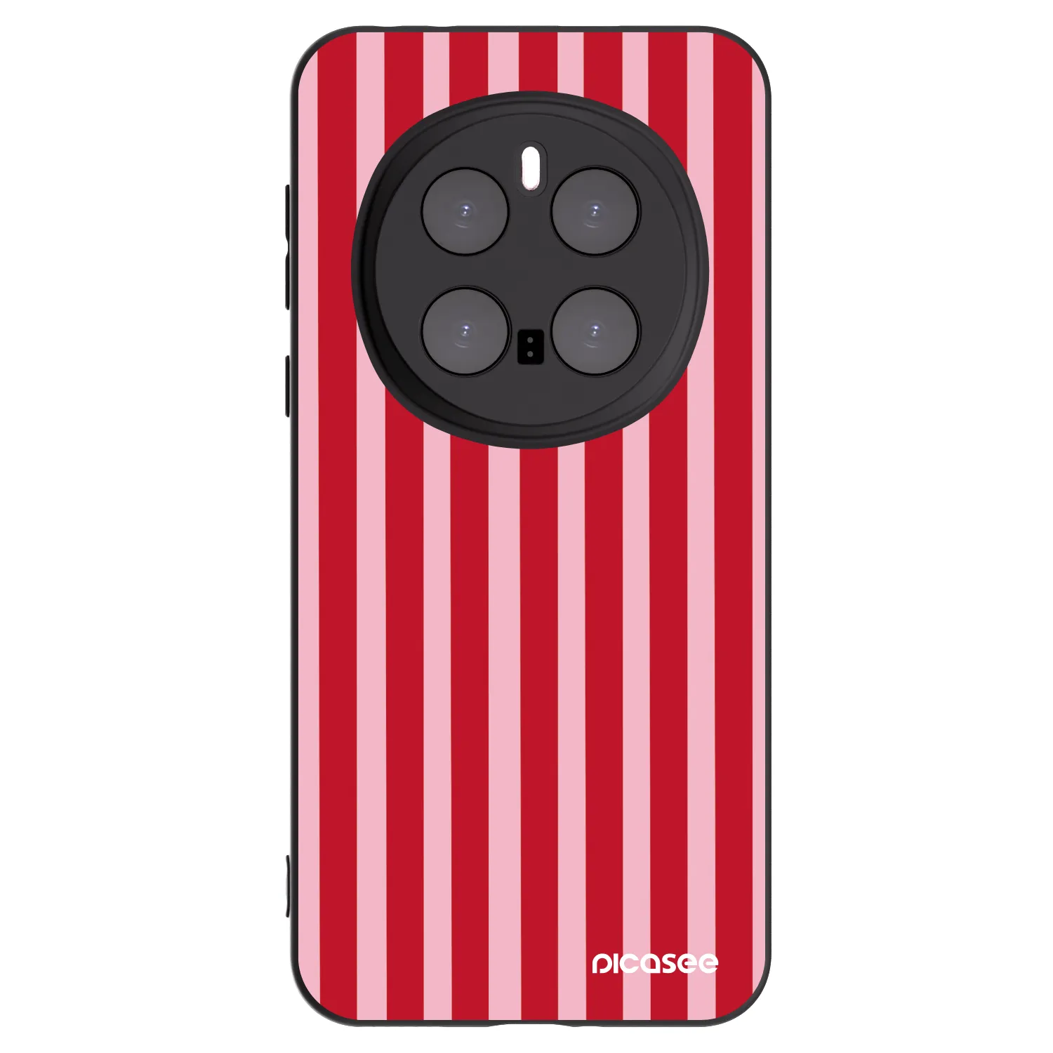 Picasee silikonowe czarne etui na Honor Magic7 Pro 5G - Lines red