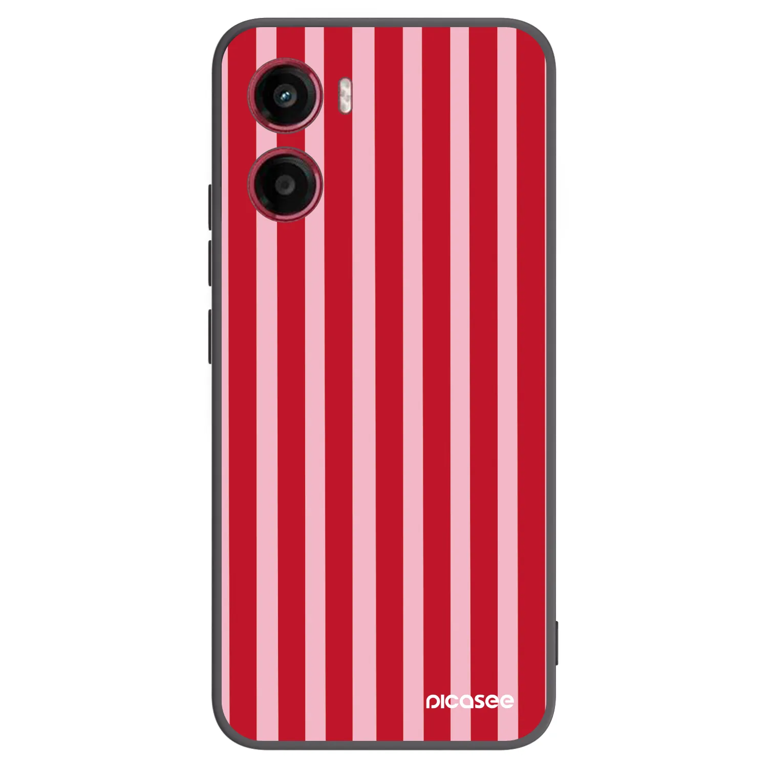 Picasee silikonowe czarne etui na Motorola Moto G05 - Lines red