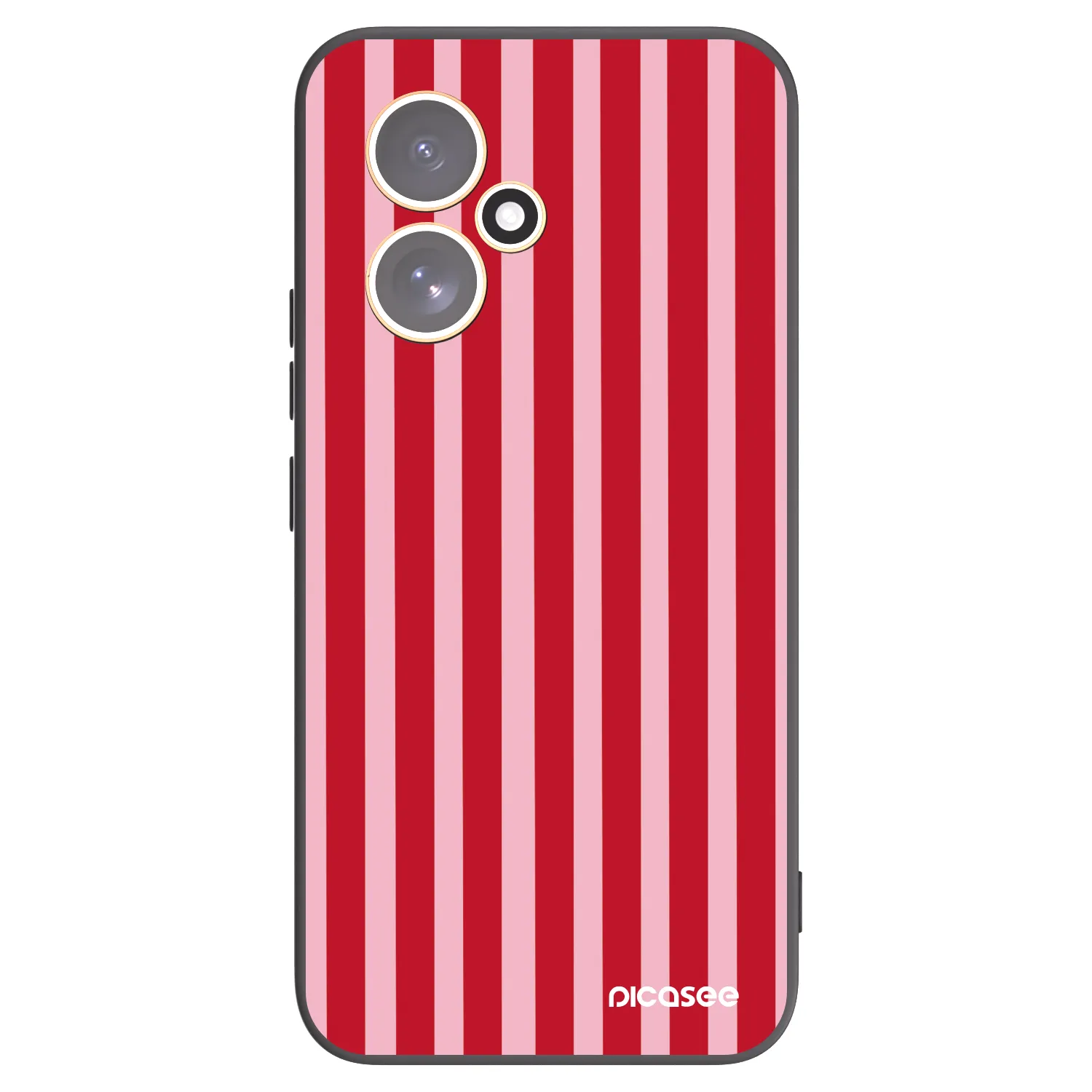 Picasee silikonowe czarne etui na Honor 400 5G - Lines red