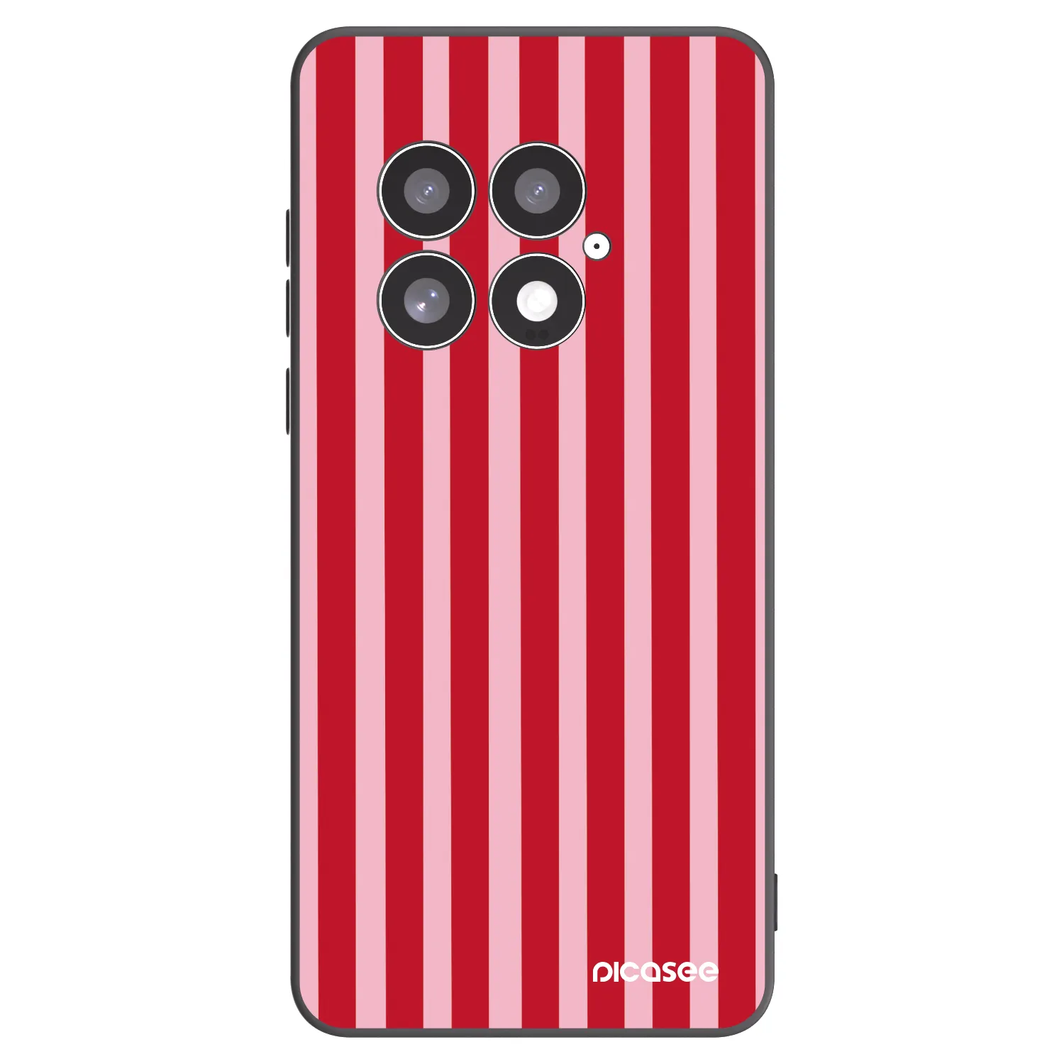 Picasee silikonowe czarne etui na OnePlus 13 5G - Lines red
