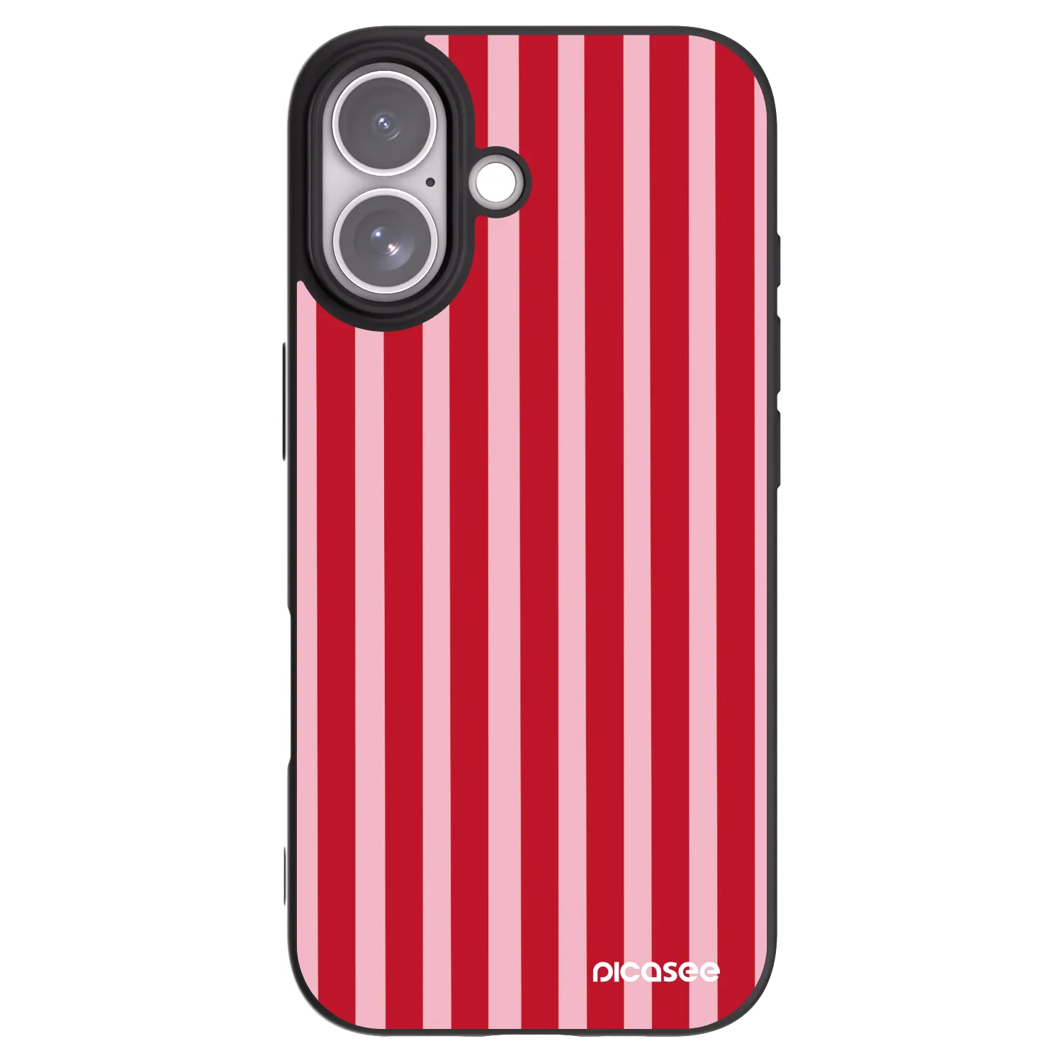 Picasee silikonowe czarne etui na Apple iPhone 17 - Lines red