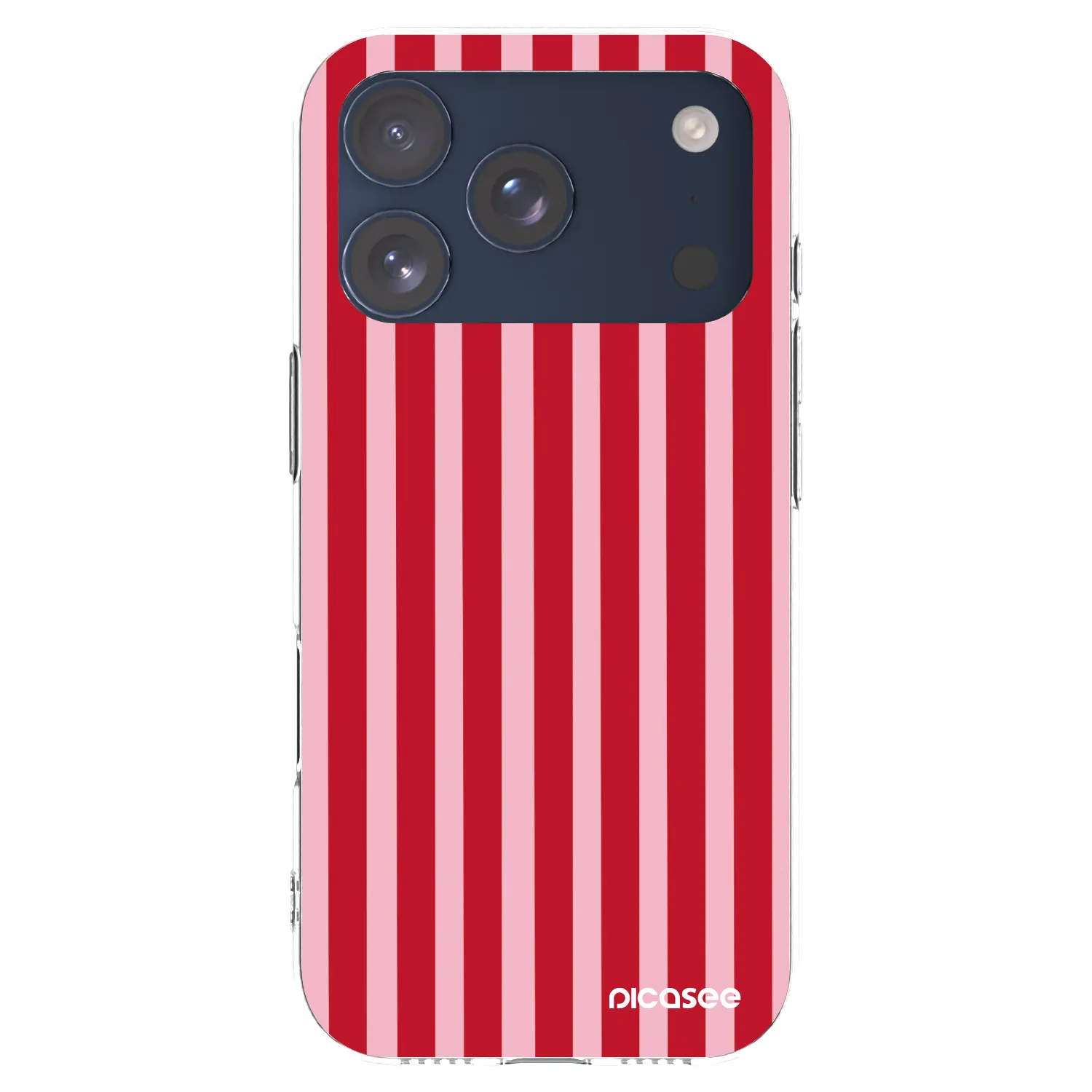 Picasee silikonowe przeźroczyste etui na Apple iPhone 17 Pro - Lines red